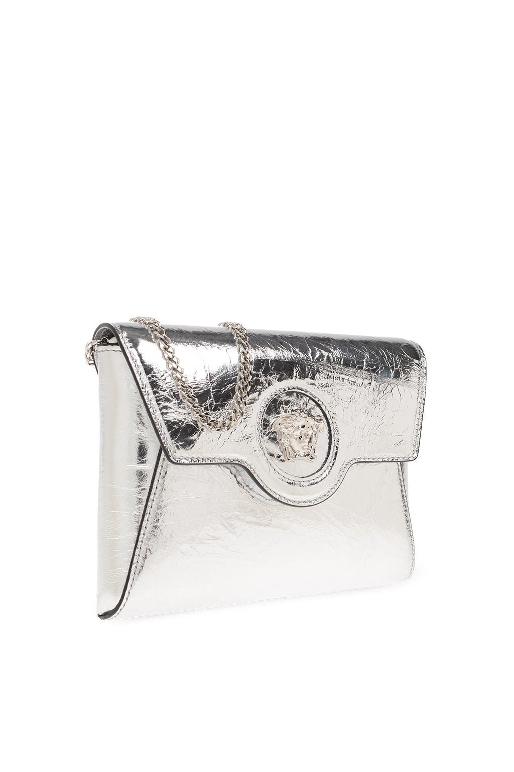 VERSACE LA MEDUSA MINI METALLIC CHAIN CROSSBODY BAG