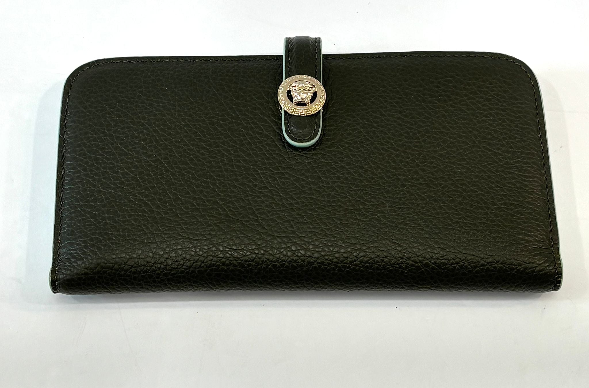 VERSACE BLACK LEATHER MEDUSA WALLET