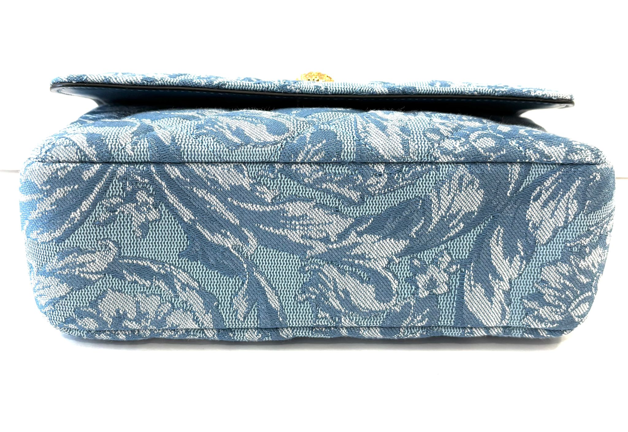 VERSACE QUILTED JACQUARD LA MEDUSA SHOULDER BAG