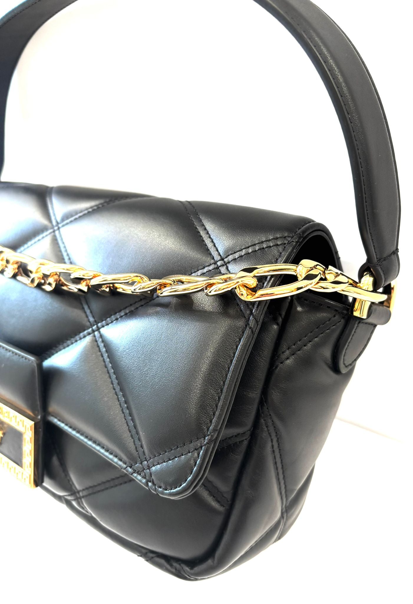 VERSACE LA MEDUSA QUILTED CALFSKIN CROSSBODY BAG