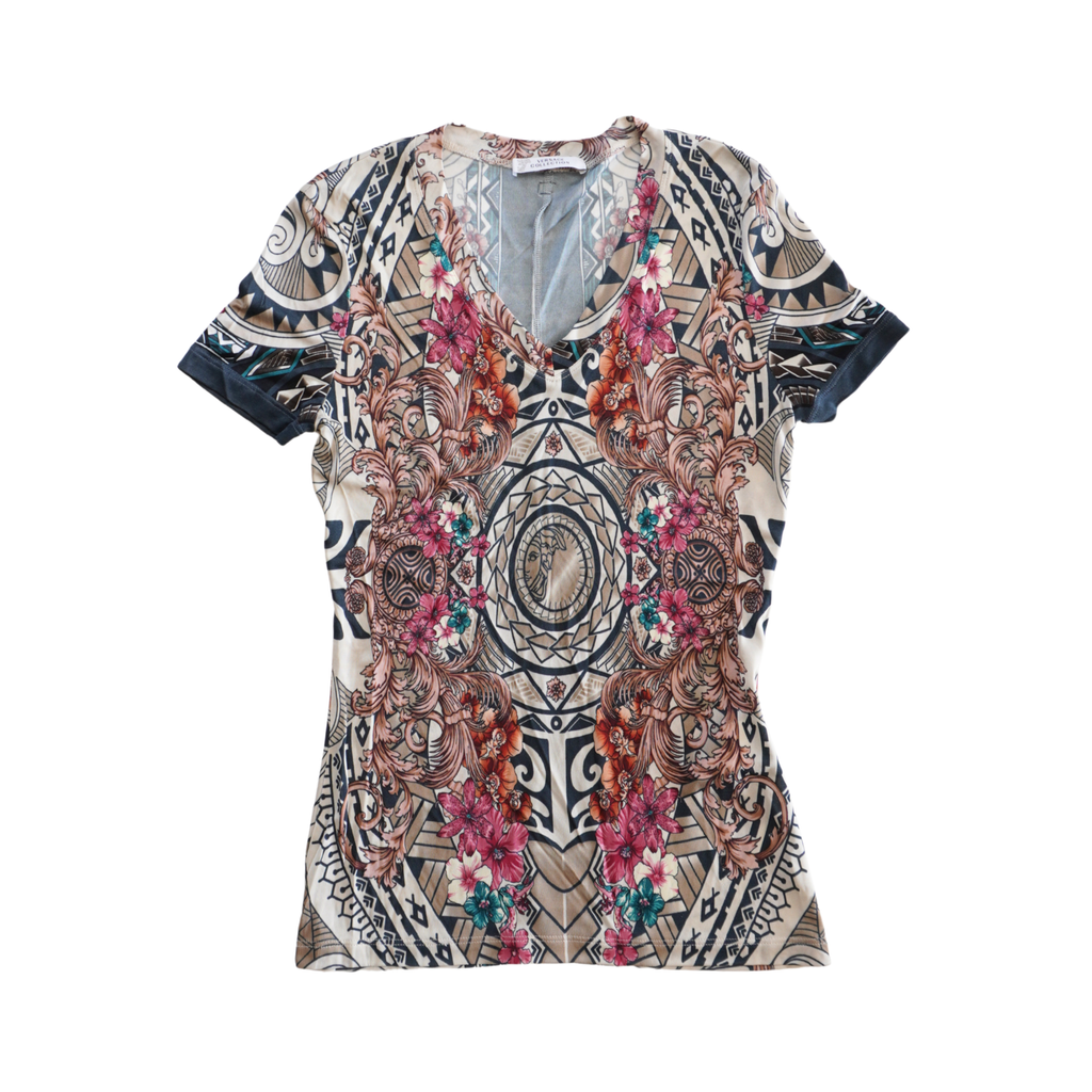 Versace 'Baroque' Graphic T-Shirt - Women's 42