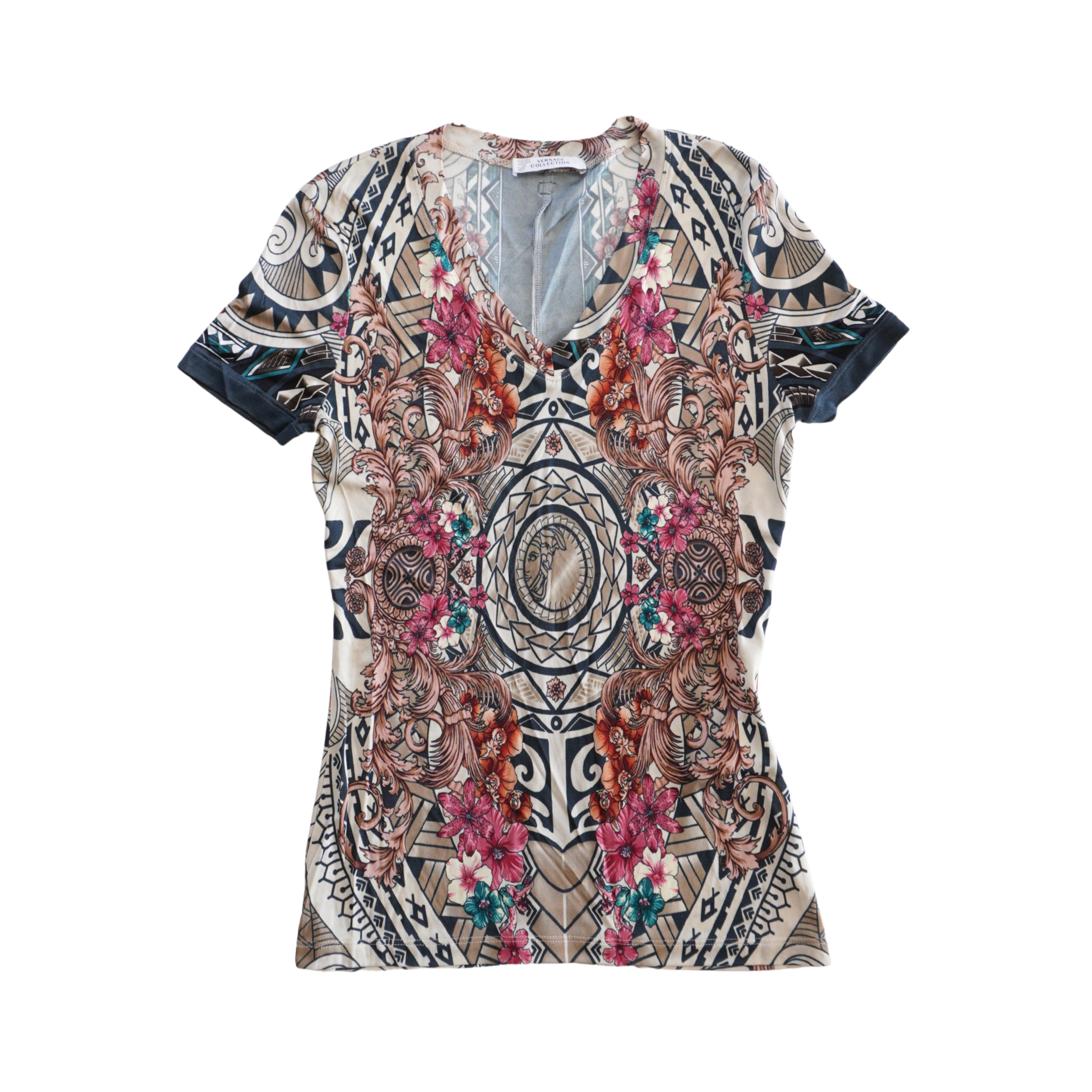 Versace 'Baroque' Graphic T-Shirt - Women's 42