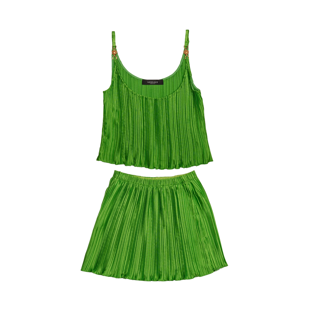 Versace Two-Piece Micropleated Set - Women's 42