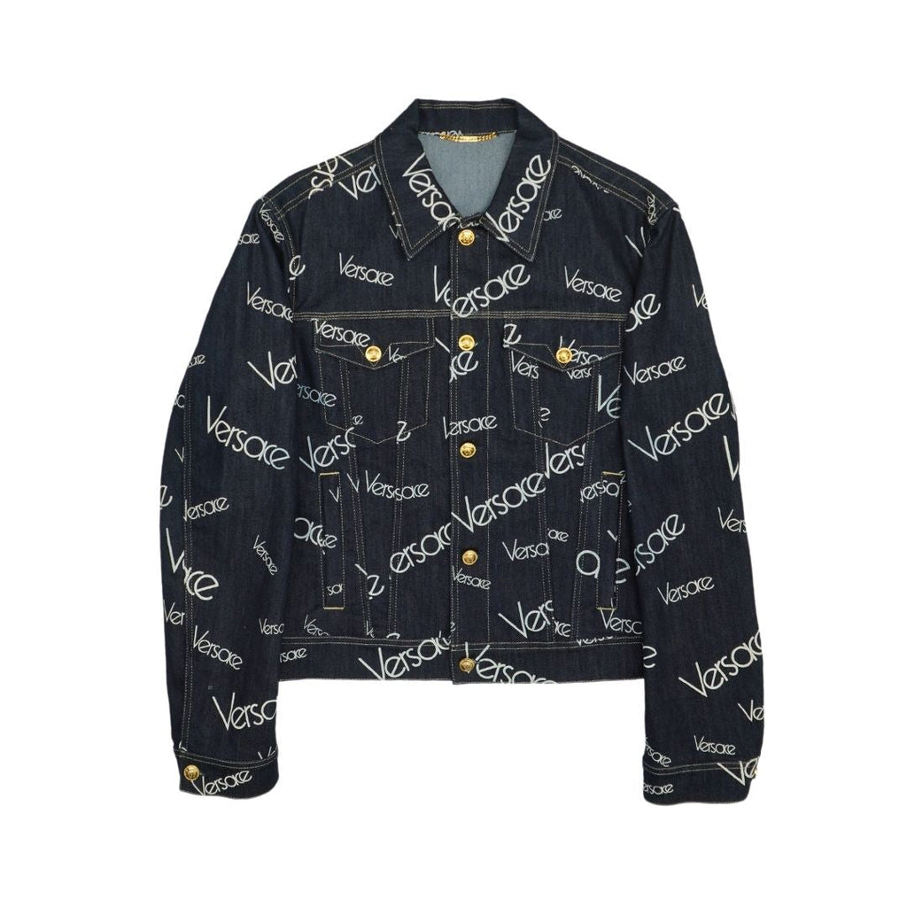 Versace 'Logo Mania' Denim Jacket - Men's 50