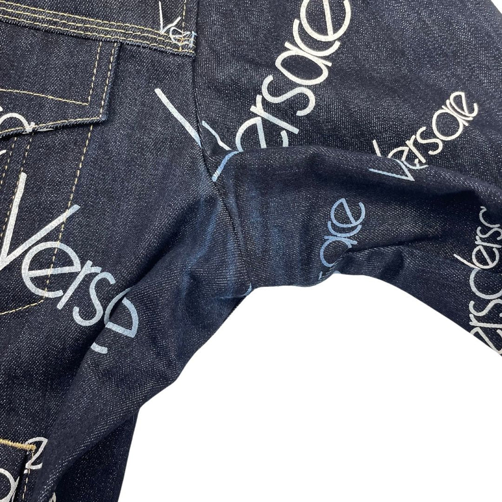Versace 'Logo Mania' Denim Jacket - Men's 50