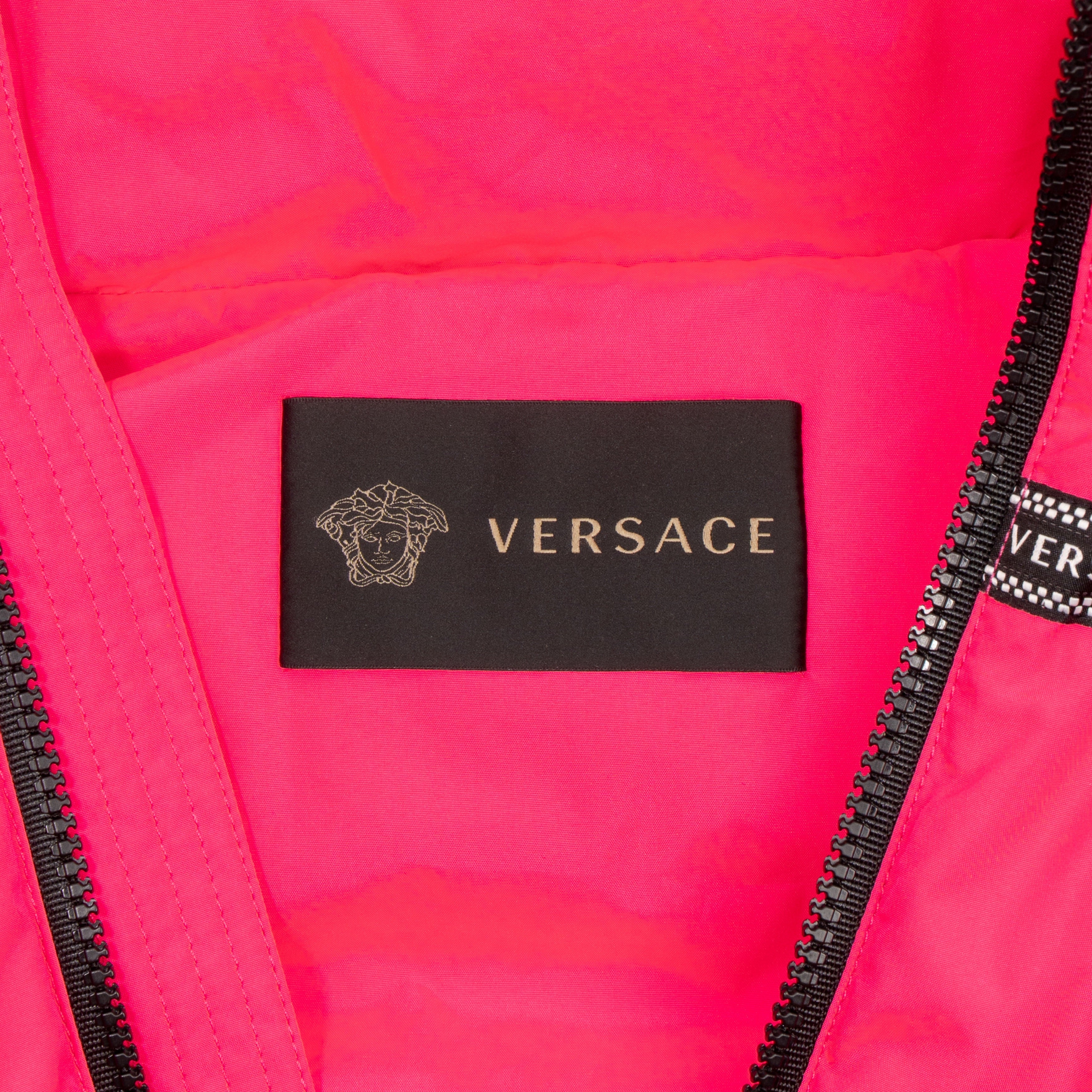 Versace Logo Tape Puffer Vest - Men's 50