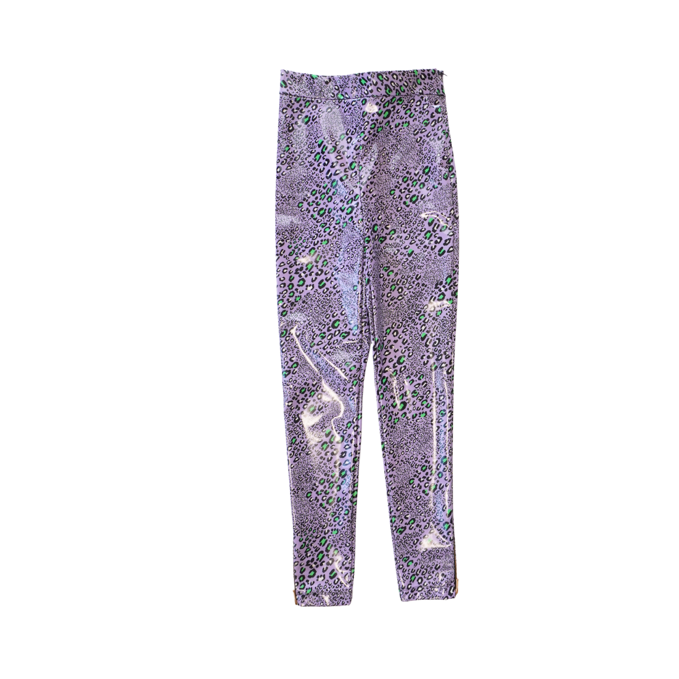 Versace Vinyl Leopard Leggings - Women's 40