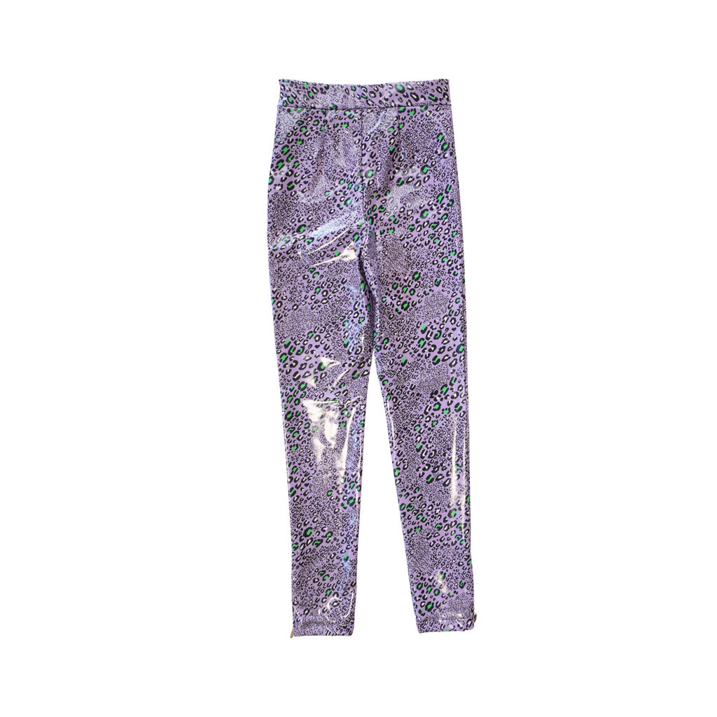 Versace Vinyl Leopard Leggings - Women's 40