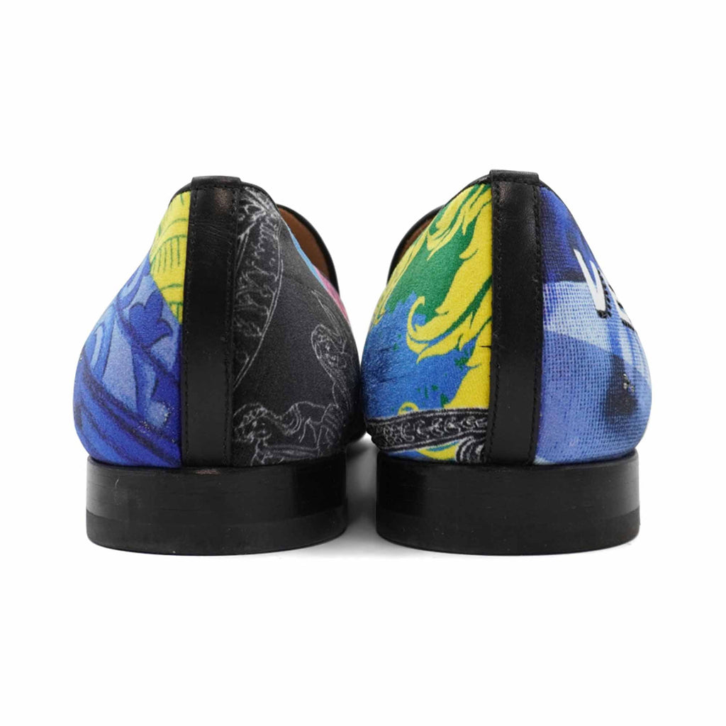 Versace 'Baroque' Velour Loafers - Men's 46