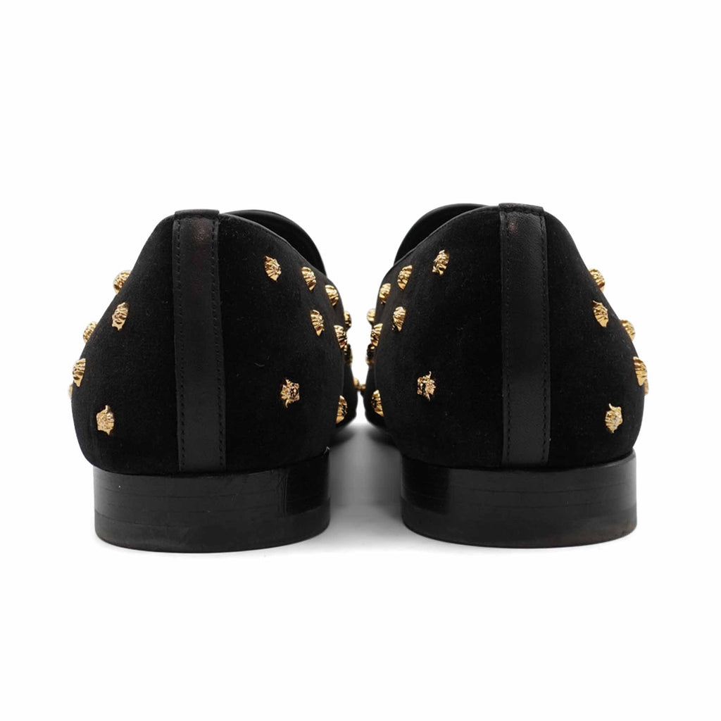 Versace 'Medusa' Velour Loafers - Men's 46