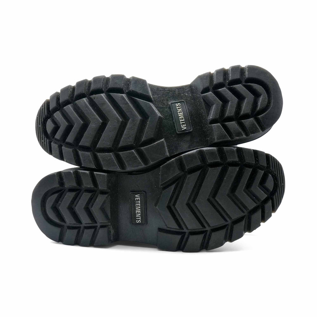 Vetements 'Gothic Logo' Combat Boots - Men's 41