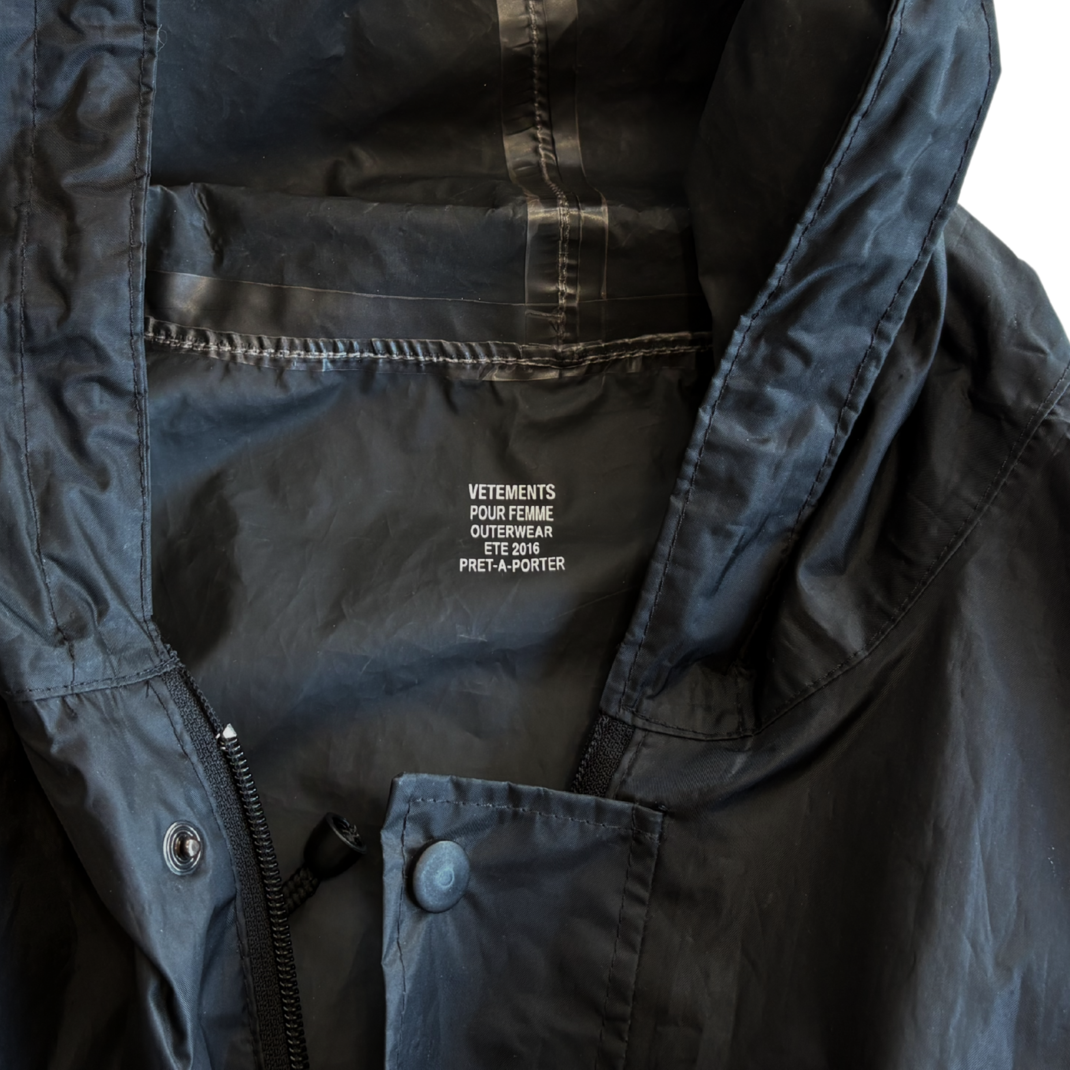Vetements Logo Rain Coat - Women's L