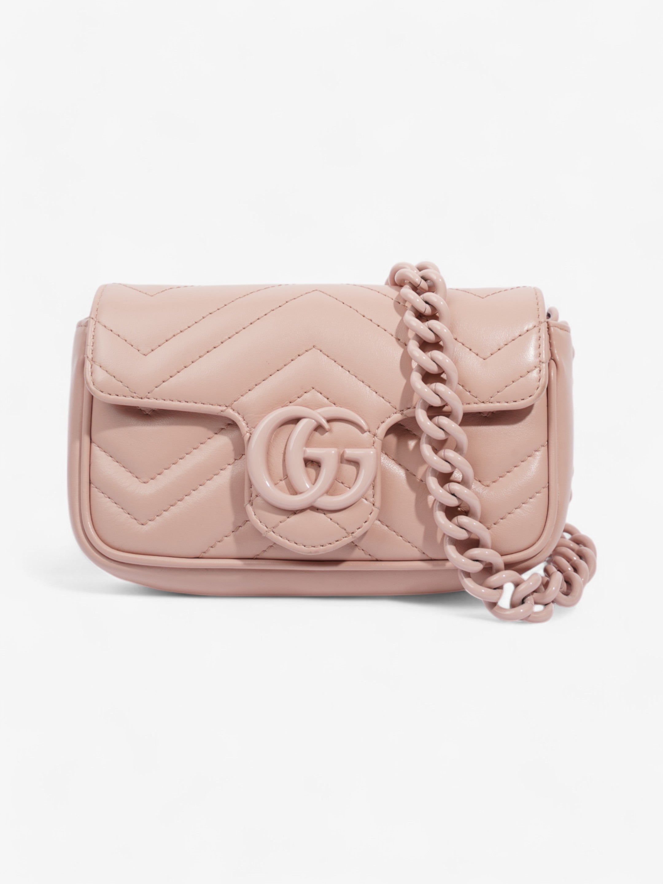 Gucci GG Marmont Belt Bag Baby Pink Matelasse Leather