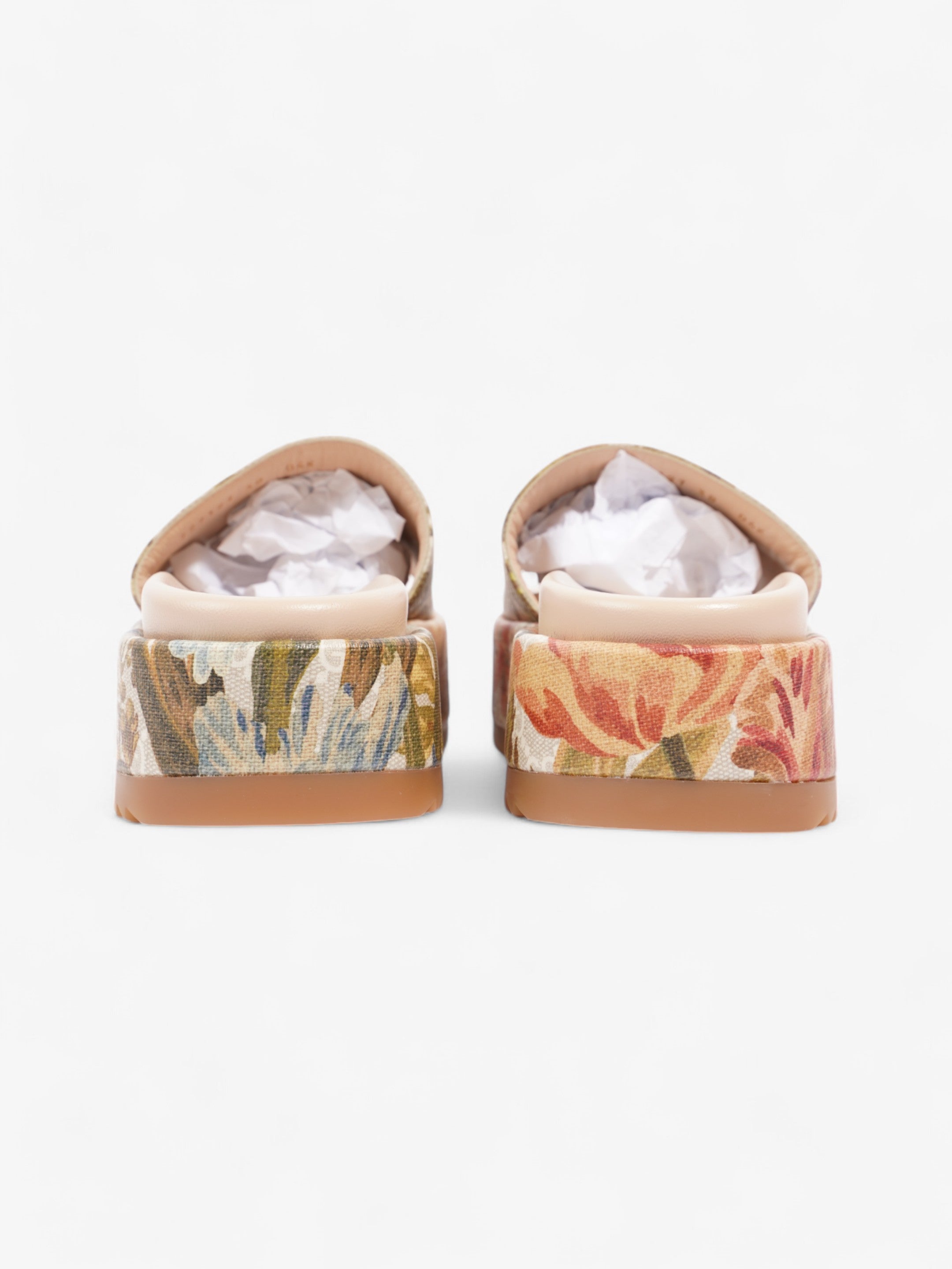 Gucci GG Flora Platform Slides GG Supreme / Multicoloured Canvas EU 38 UK 5