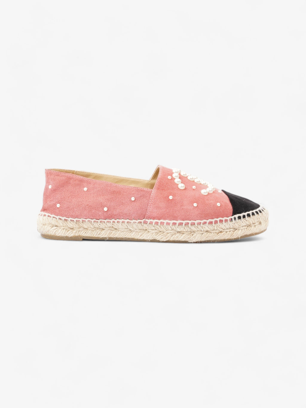 Chanel Espadrilles Pink / Black Suede EU 38 UK 5