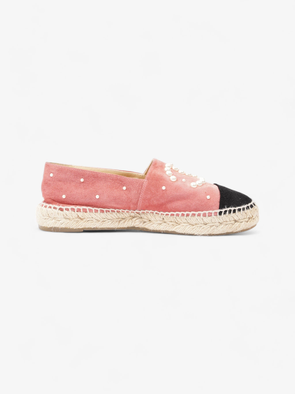 Chanel Espadrilles Pink / Black Suede EU 38 UK 5