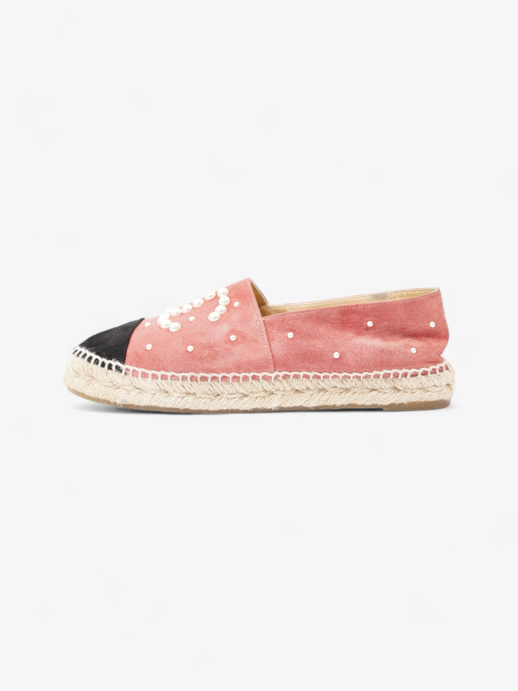 Chanel Espadrilles Pink / Black Suede EU 38 UK 5
