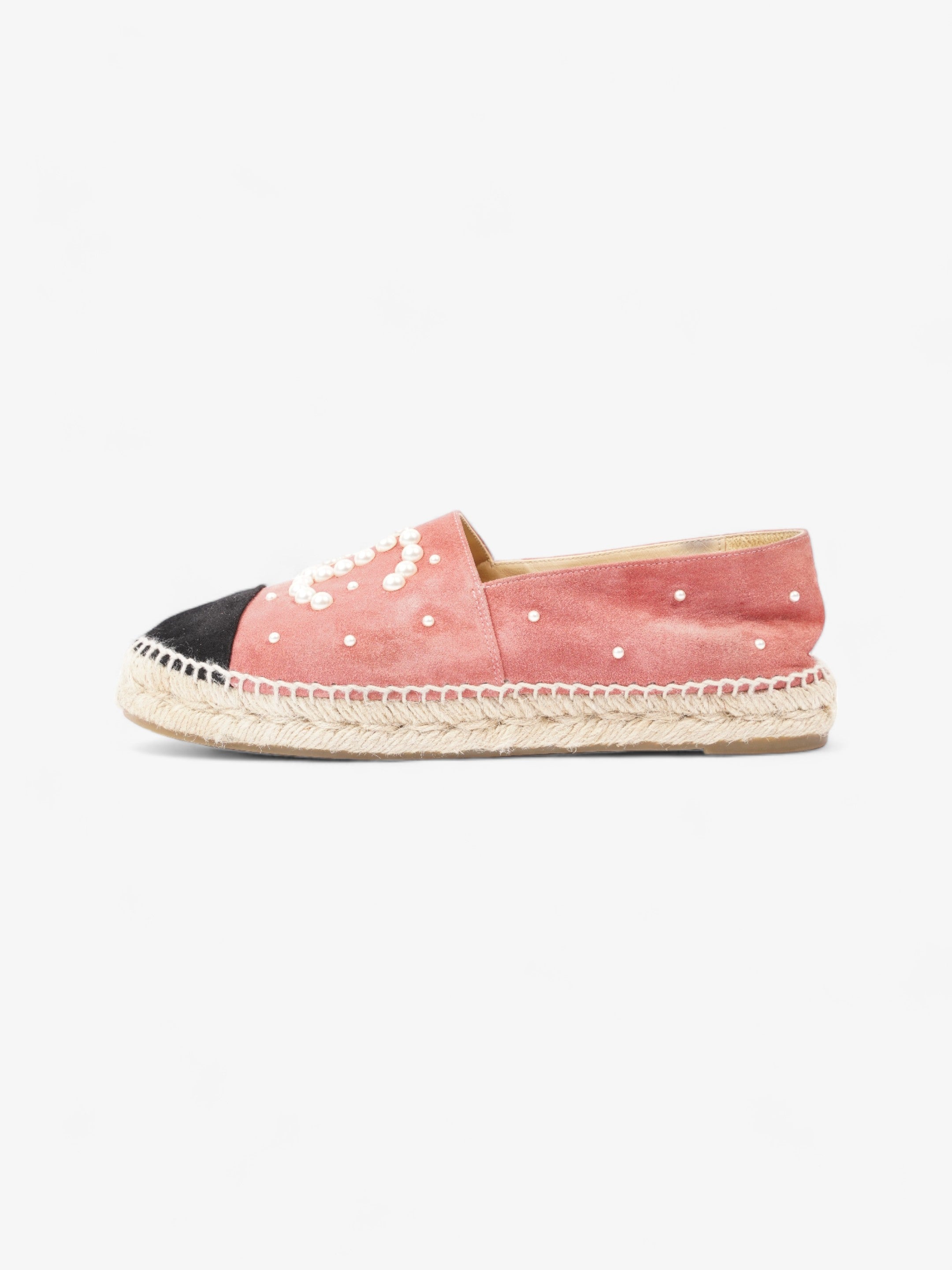 Chanel Espadrilles Pink / Black Suede EU 38 UK 5