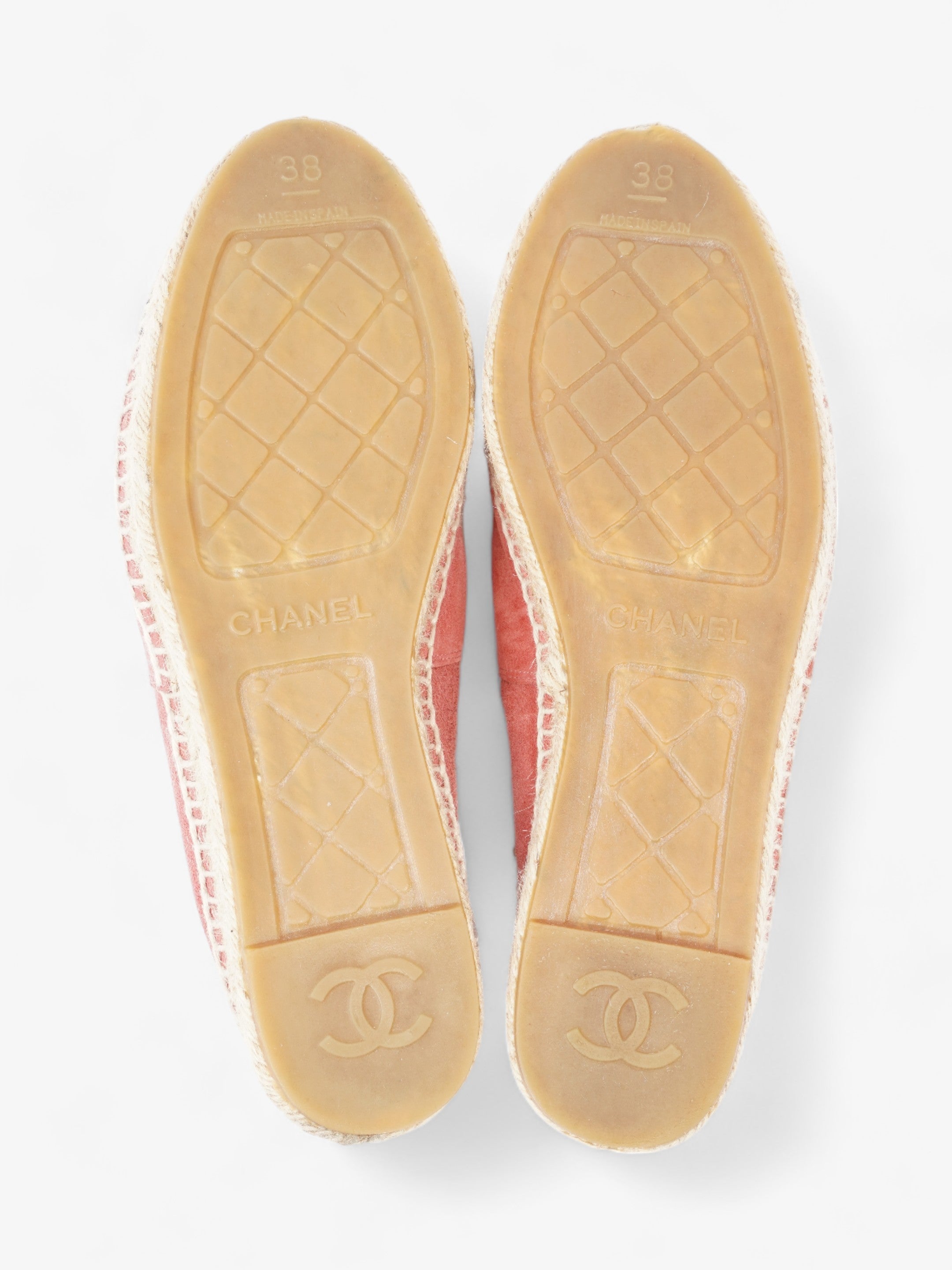 Chanel Espadrilles Pink / Black Suede EU 38 UK 5
