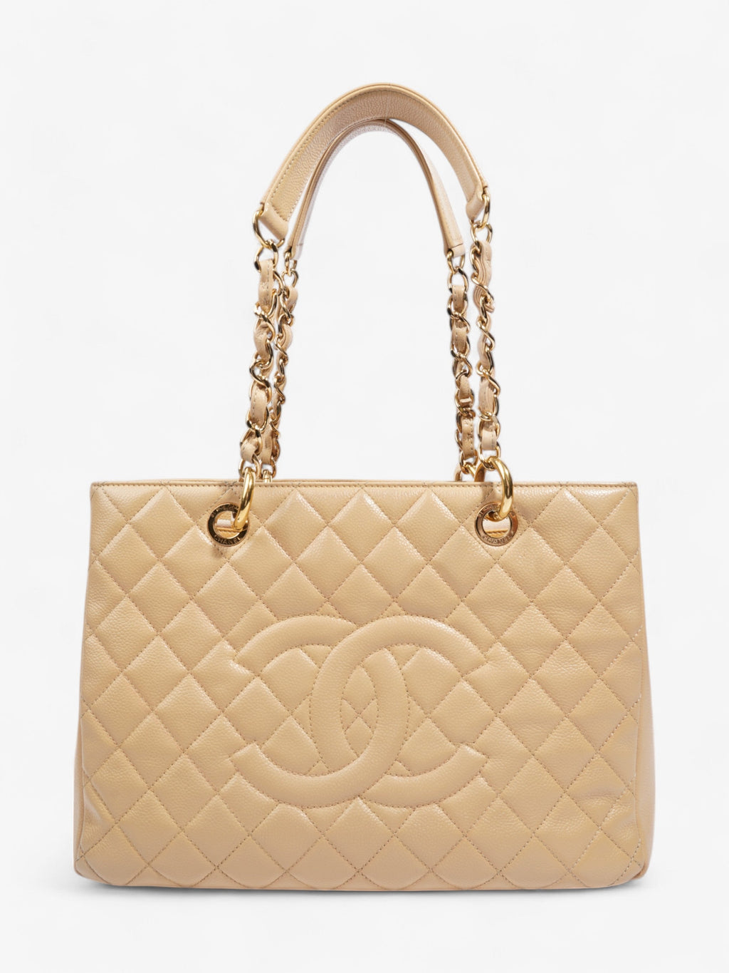 Chanel Grand Shopping Tote Neutral Caviar Leather