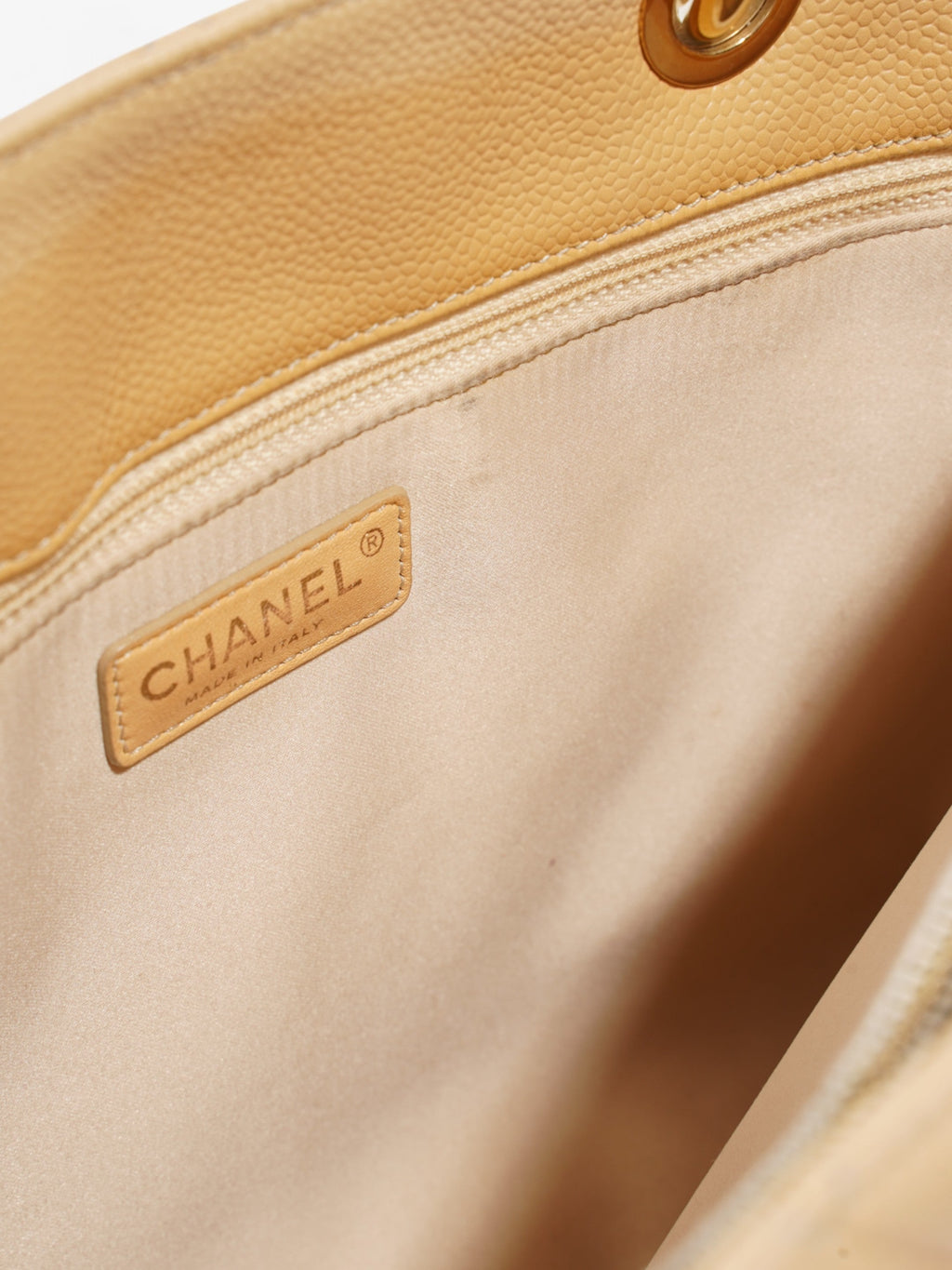 Chanel Grand Shopping Tote Neutral Caviar Leather