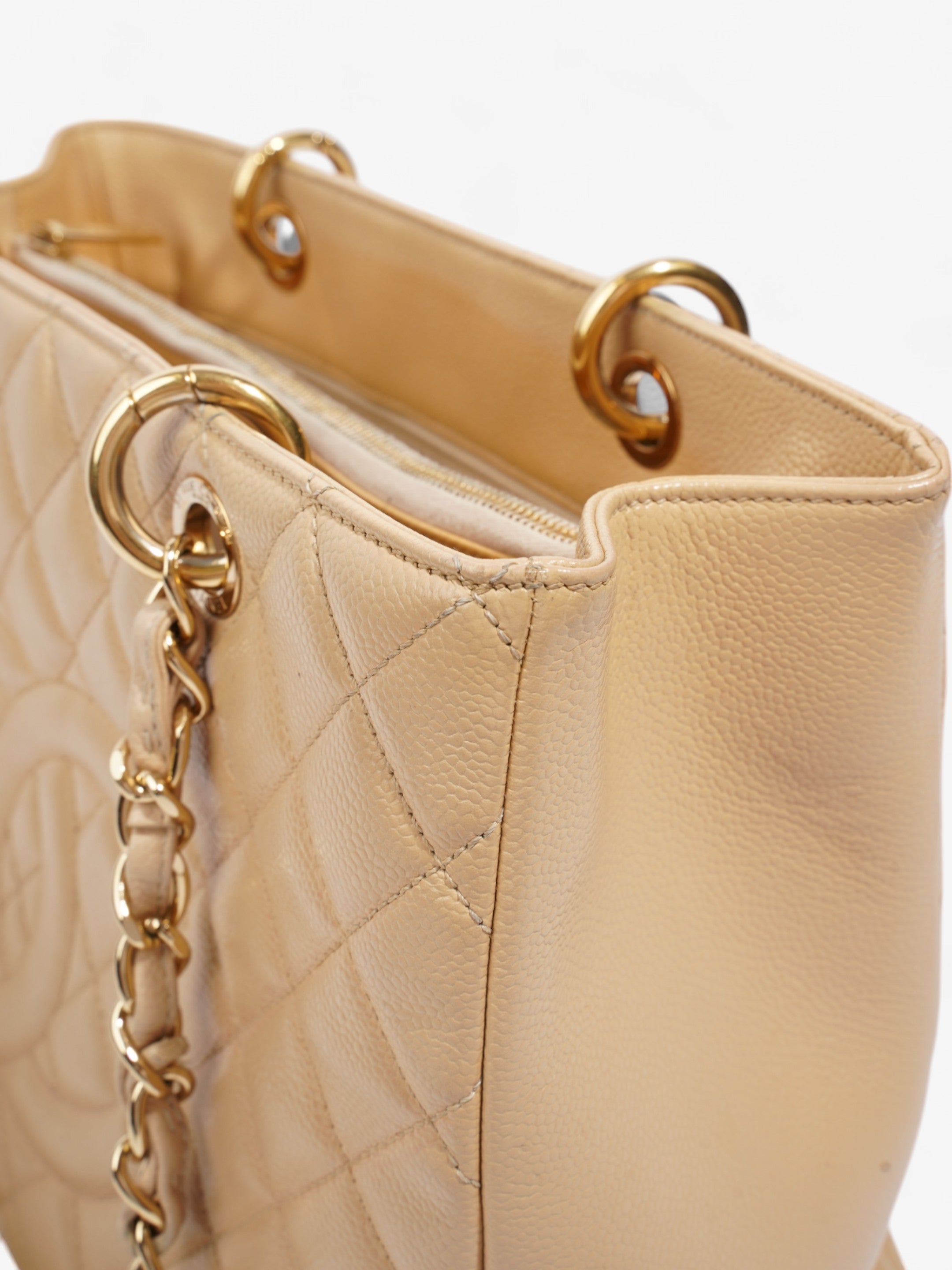 Chanel Grand Shopping Tote Neutral Caviar Leather