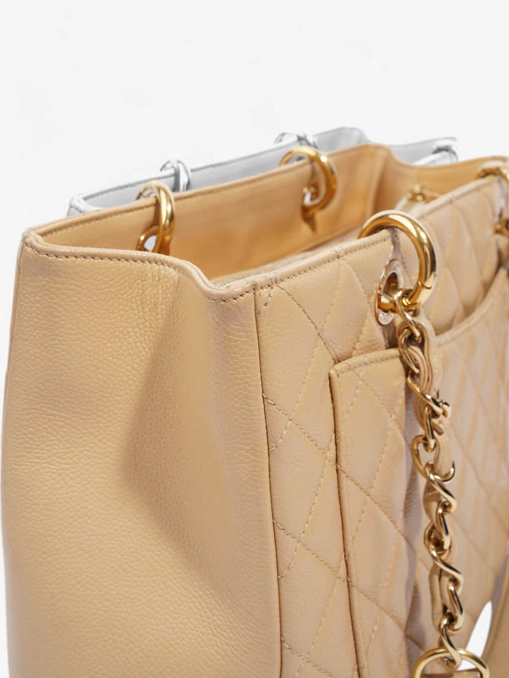 Chanel Grand Shopping Tote Neutral Caviar Leather