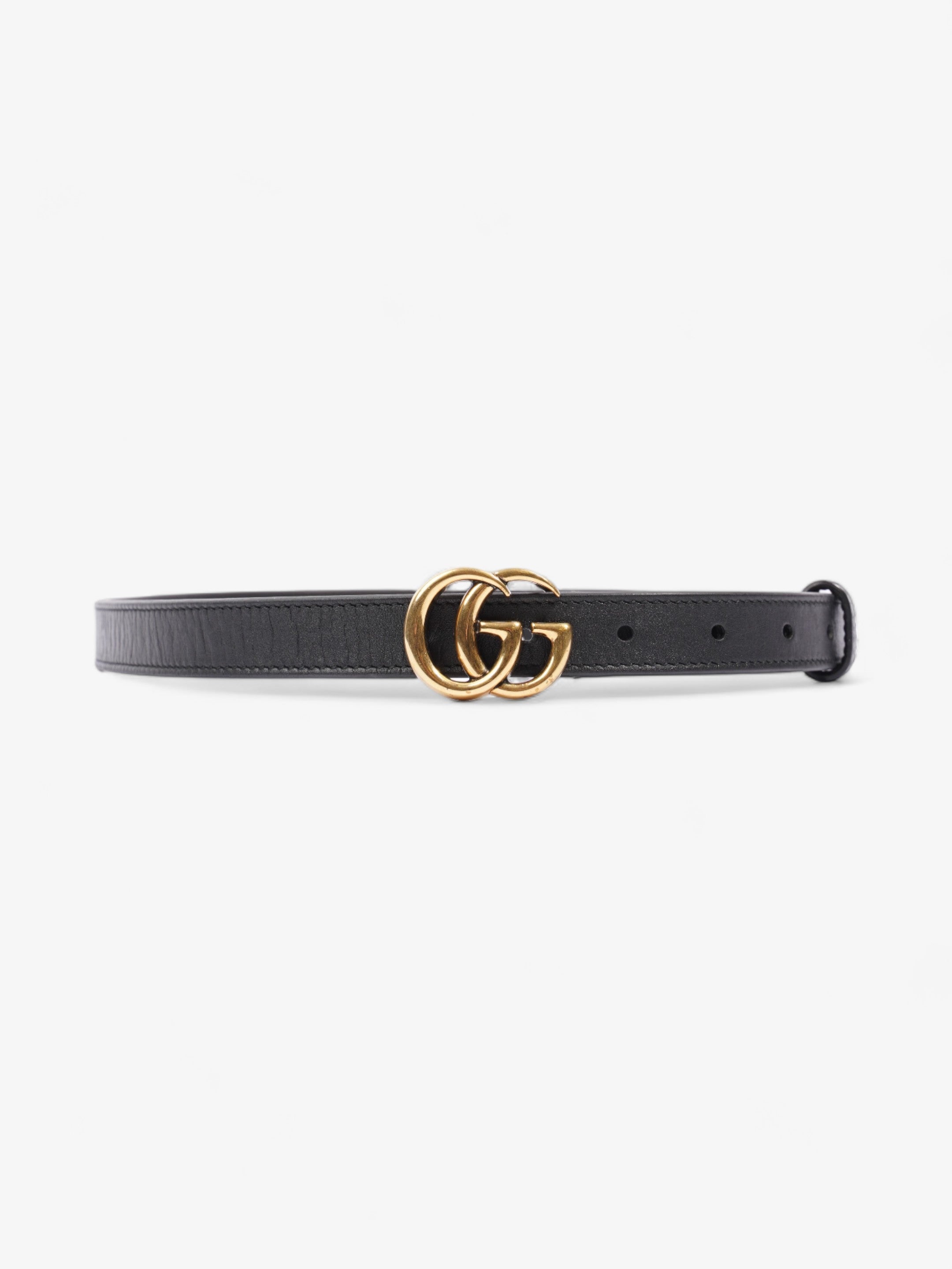 Gucci GG Marmont Thin Belt Black Leather 85cm 34"