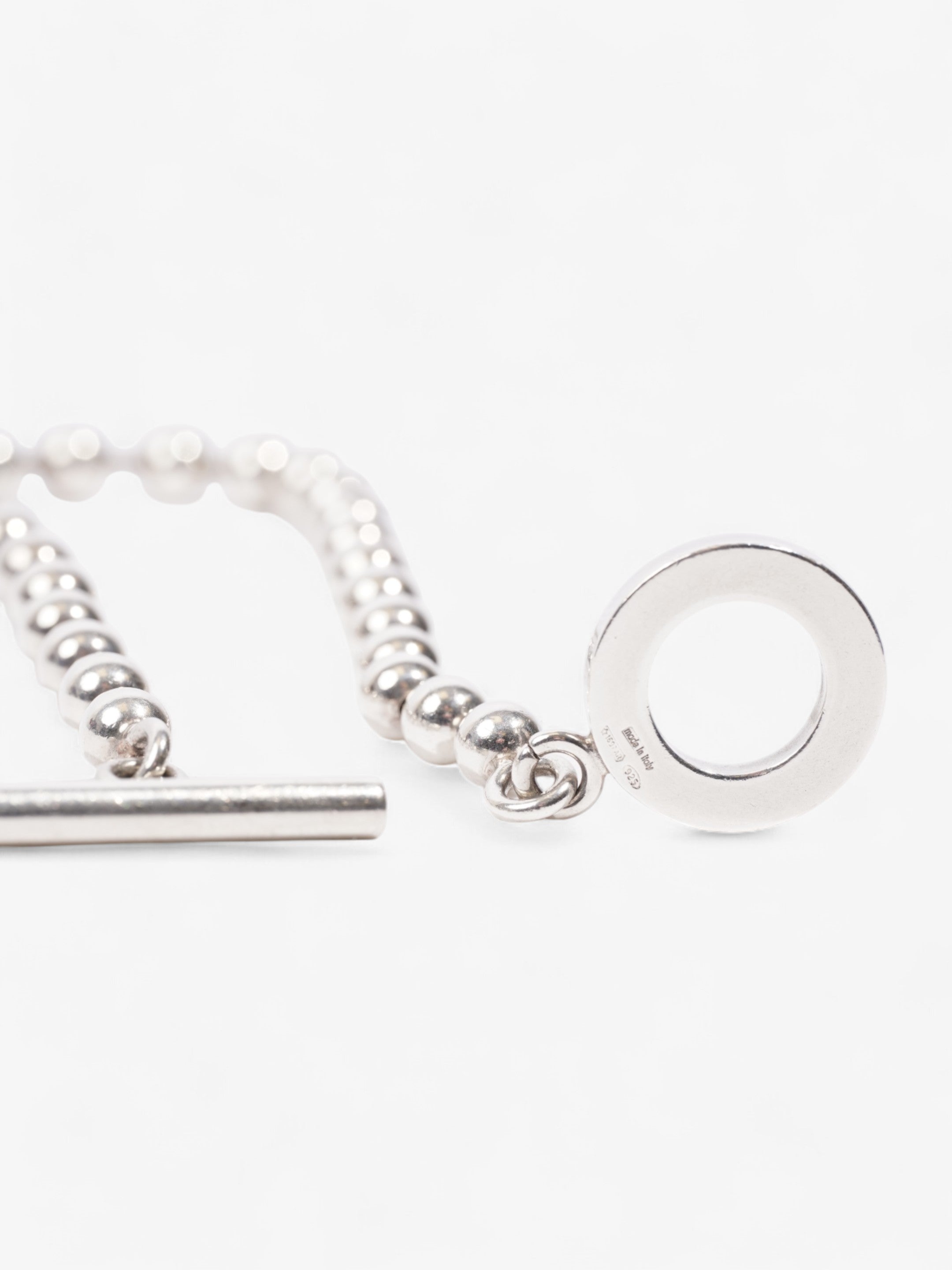 Gucci Beaded Bracelet with Toggle Silver Silver Sterling