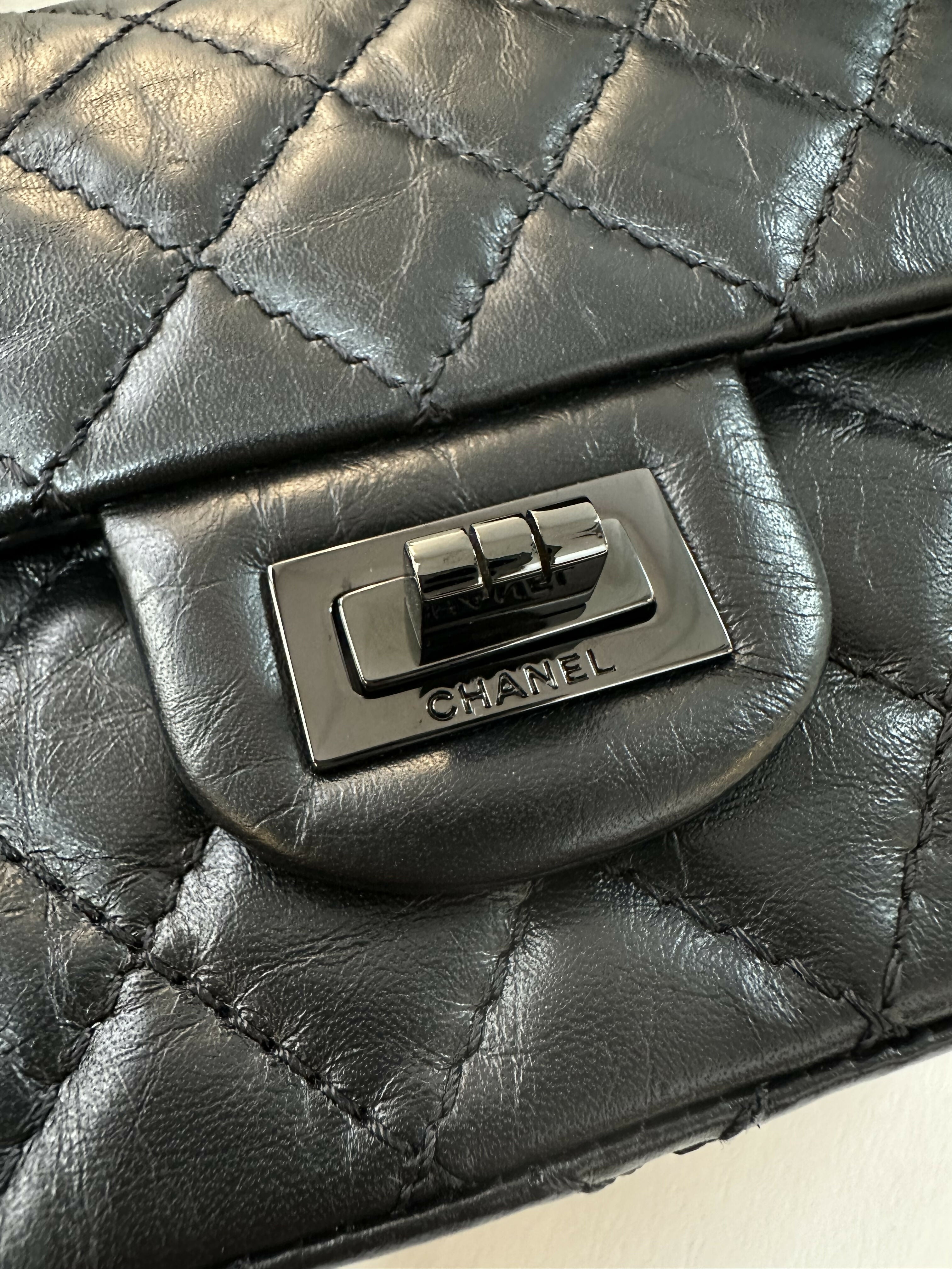 Chanel (21)2.55 Mini So Black Bag