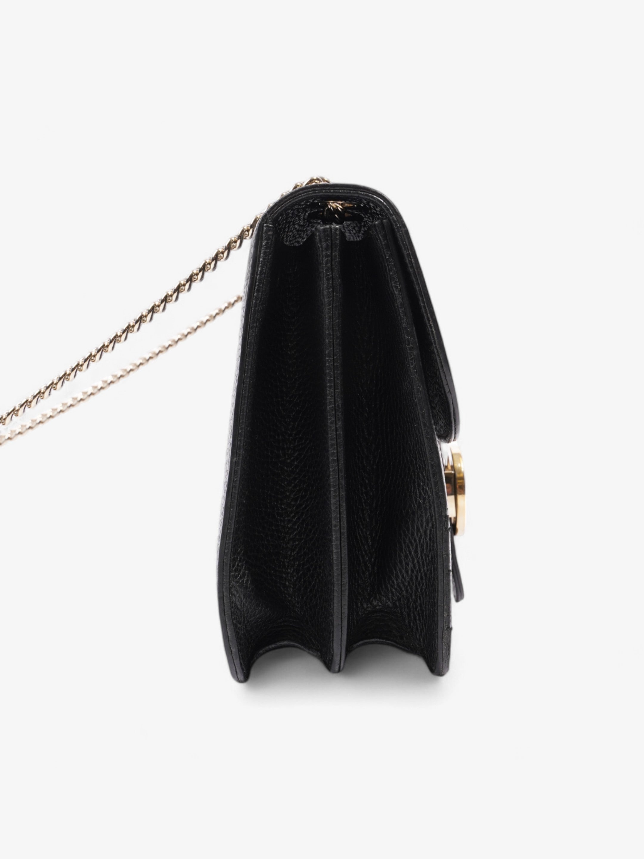 Gucci Interlocking GG Crossbody Bag Black Leather