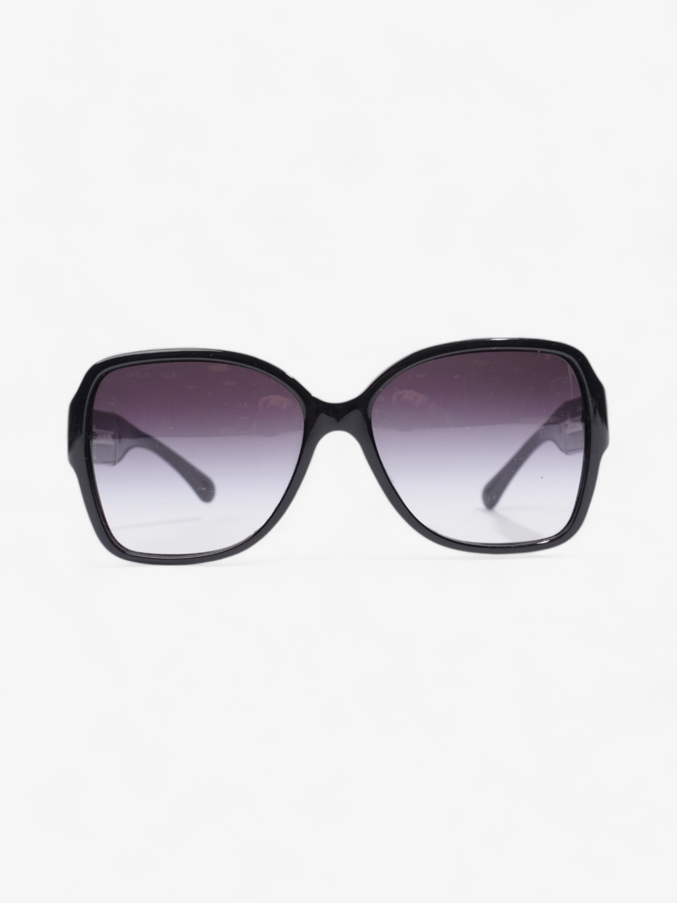 Chanel CC Sunglasses Black Acetate 135mm