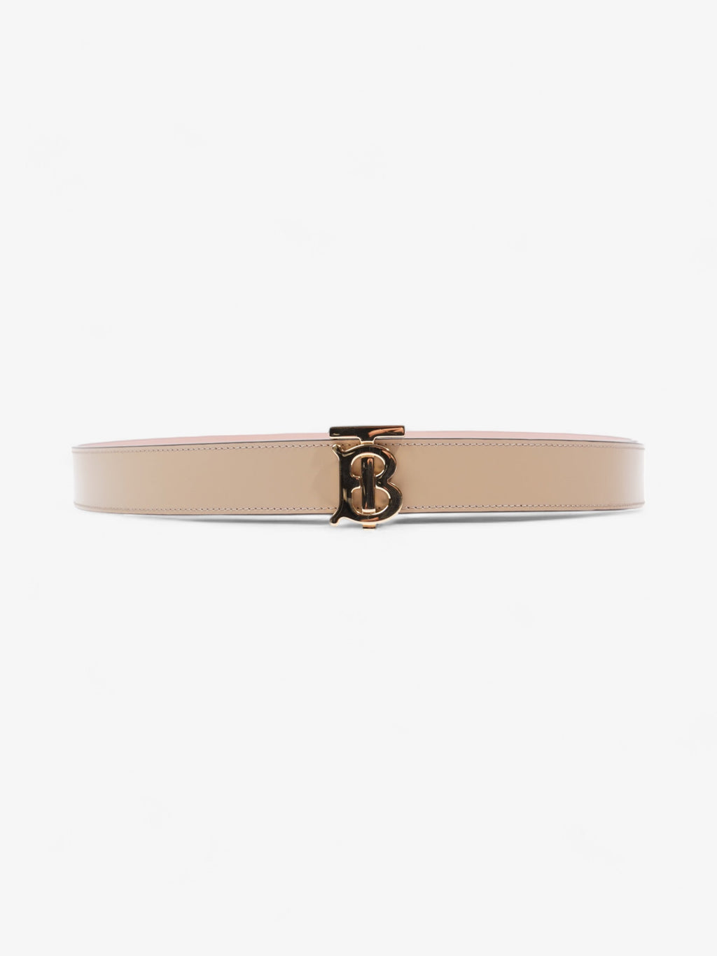 Burberry TB Belt Reversible Oat Beige / Dusty Pink  Leather Large - 137cm