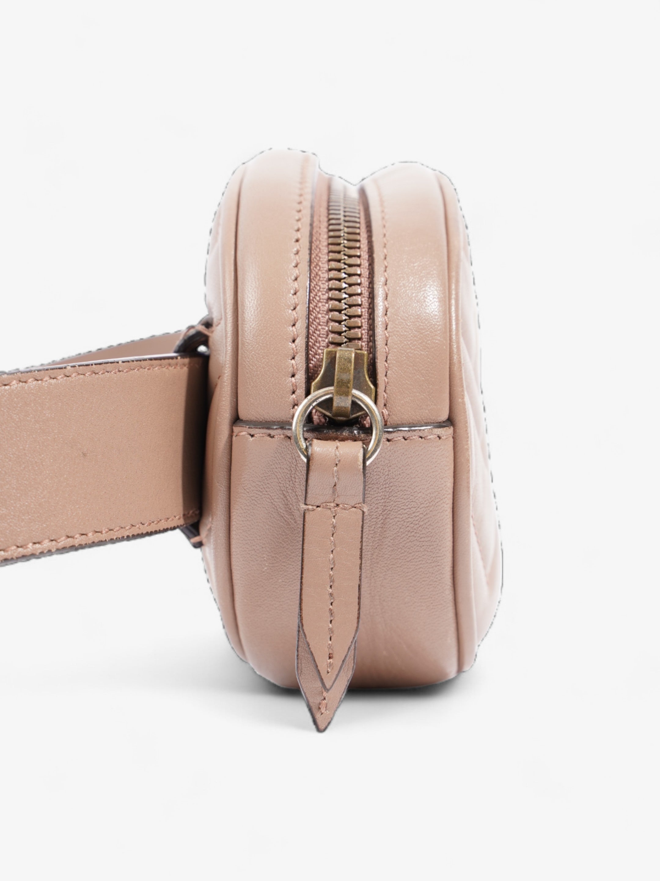 Gucci GG Marmont Belt Bag Porcelain Rose Matelasse Leather