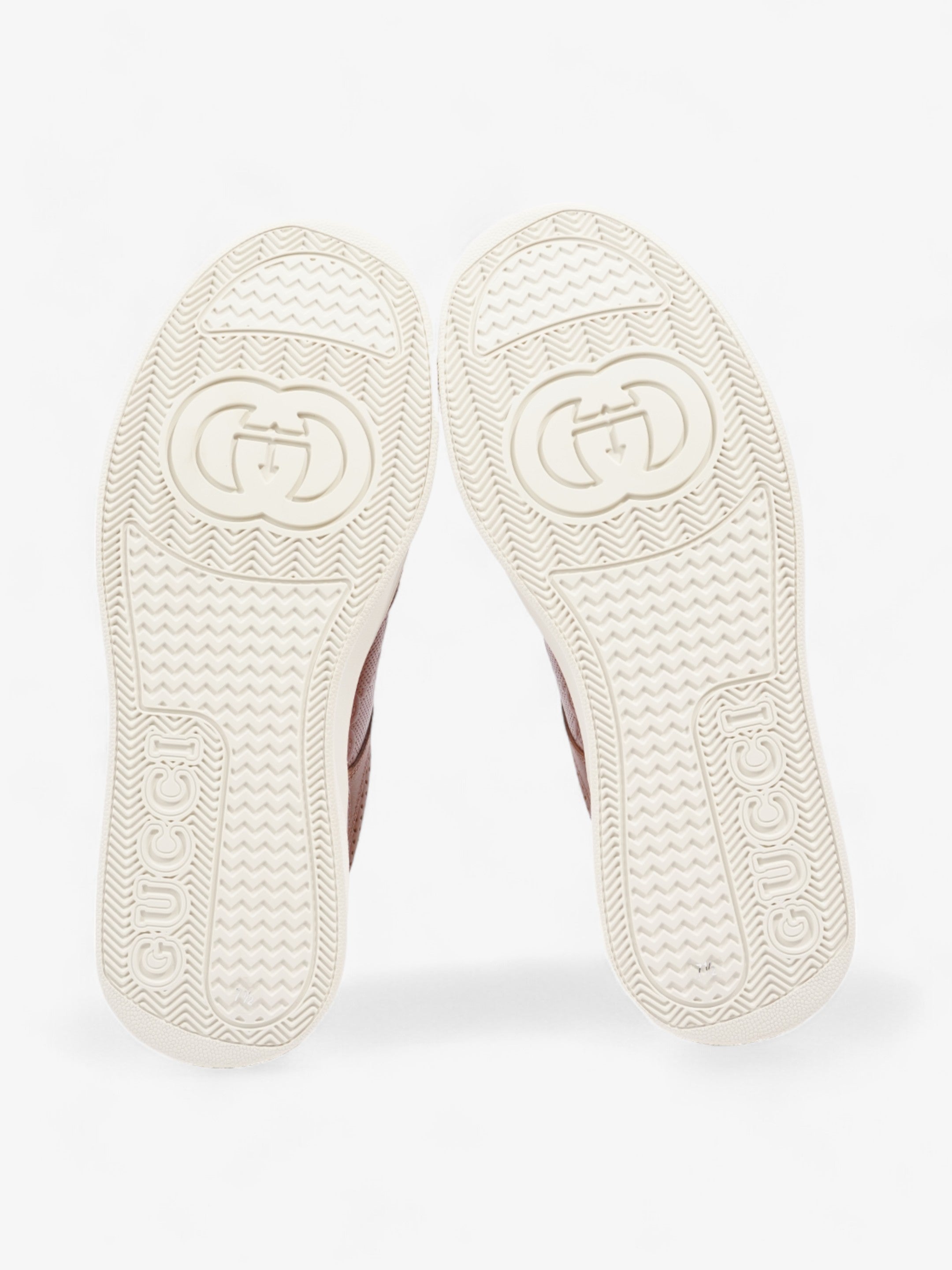 Gucci Chunky GG Embossed Sneakers Brown / White Leather EU 41.5 UK 7.5