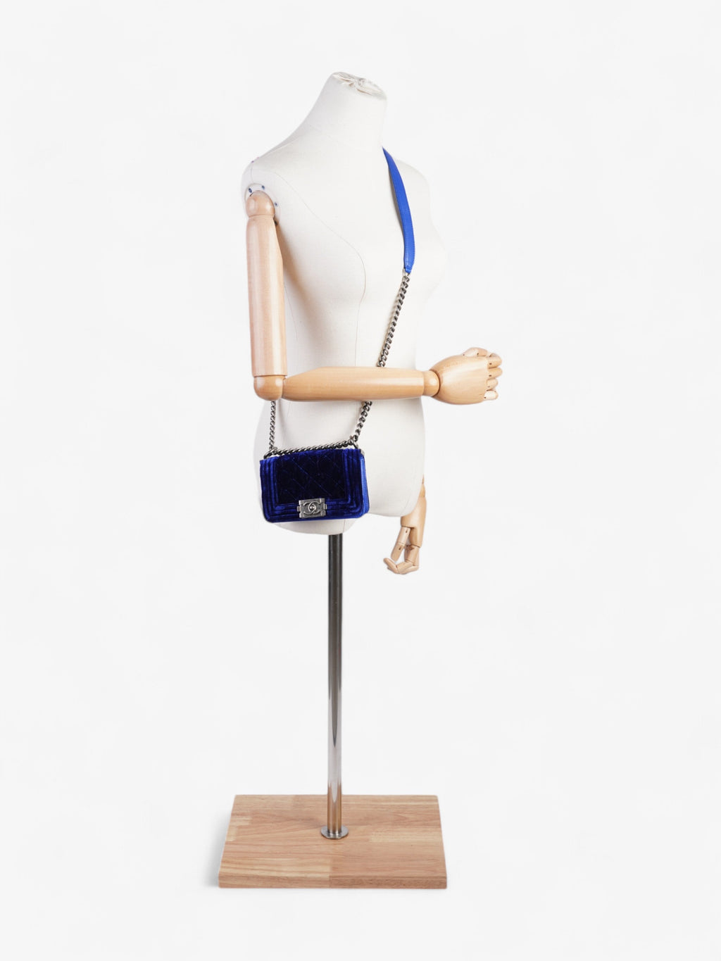 Chanel Boy Bag Royal Blue Velvet Mini