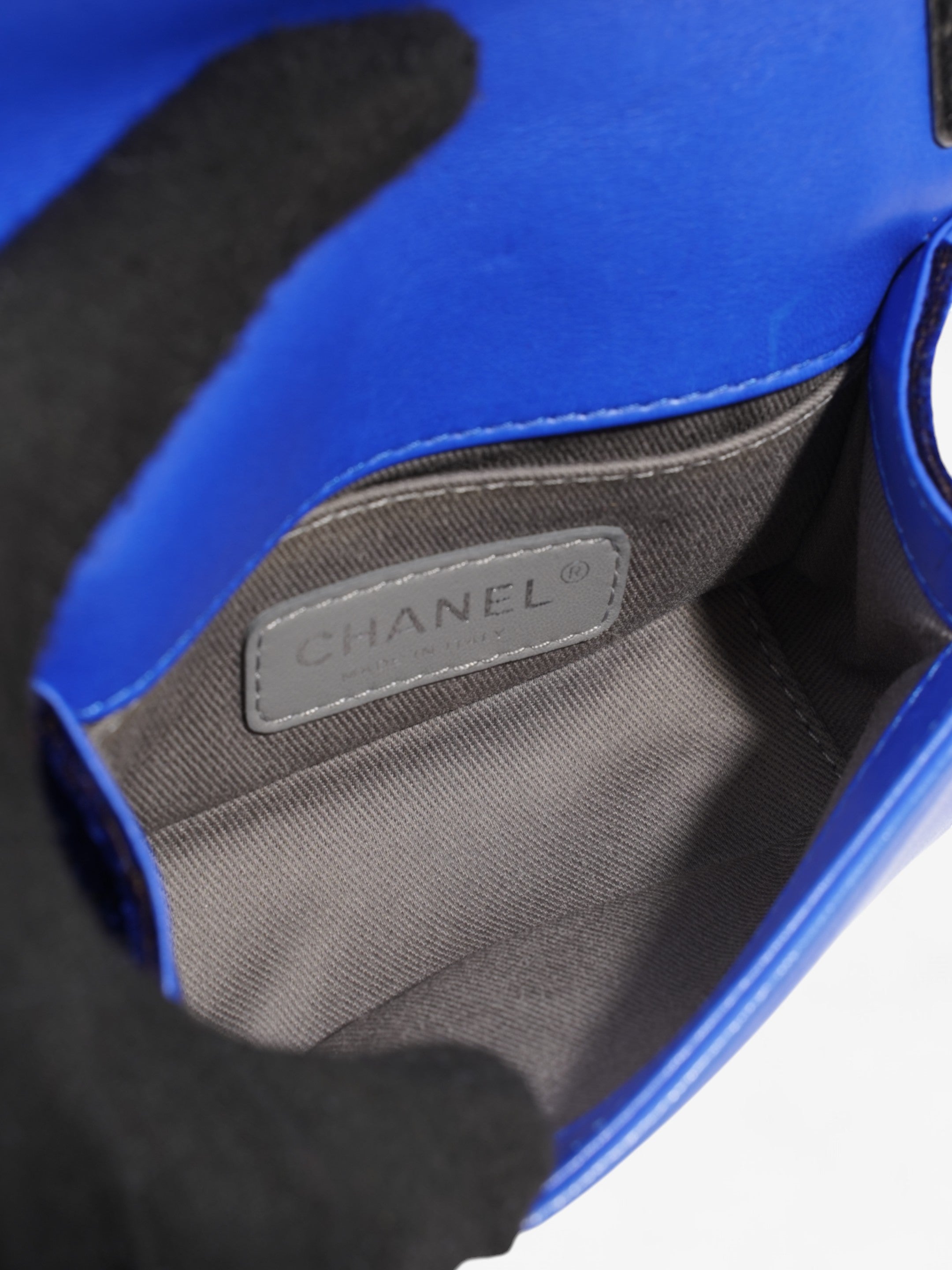 Chanel Boy Bag Royal Blue Velvet Mini