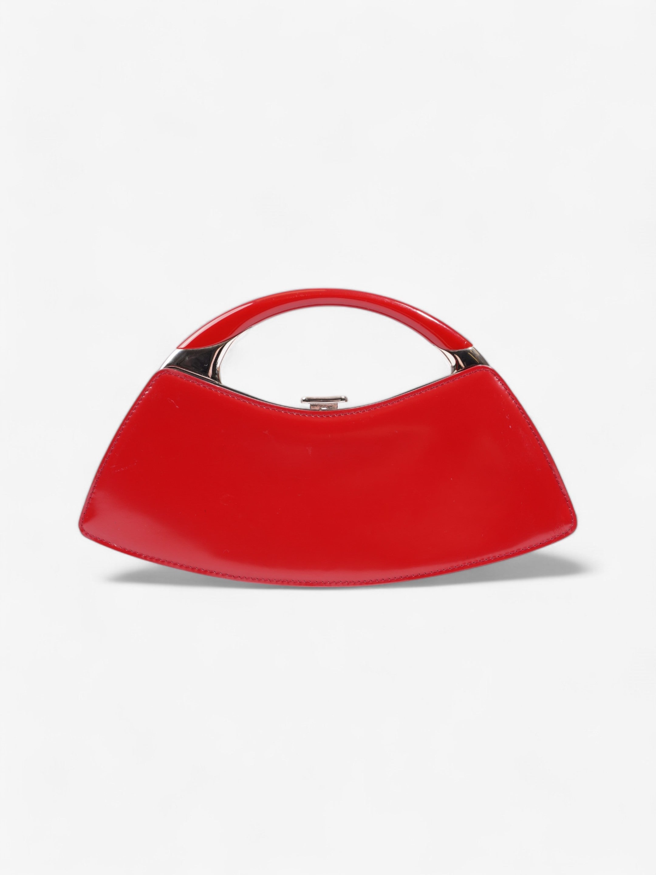 Christian Dior Bondage Clutch Red Calfskin Leather
