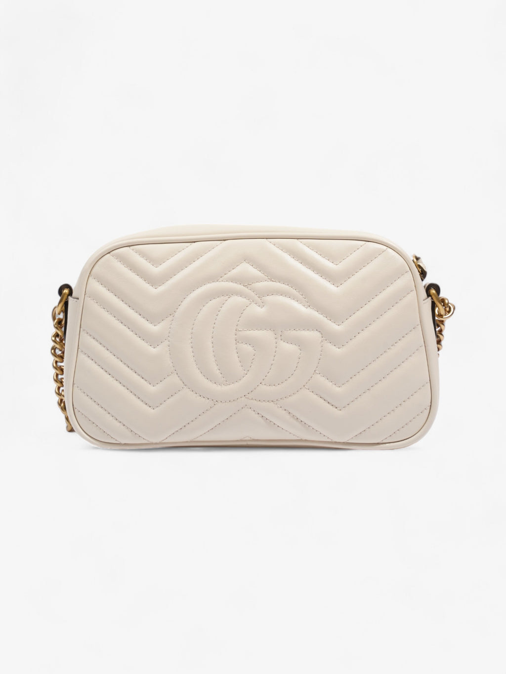Gucci GG Marmont White Matelasse Leather Small