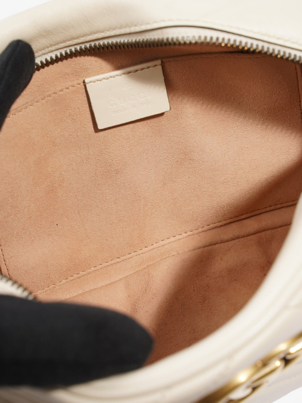 Gucci GG Marmont White Matelasse Leather Small
