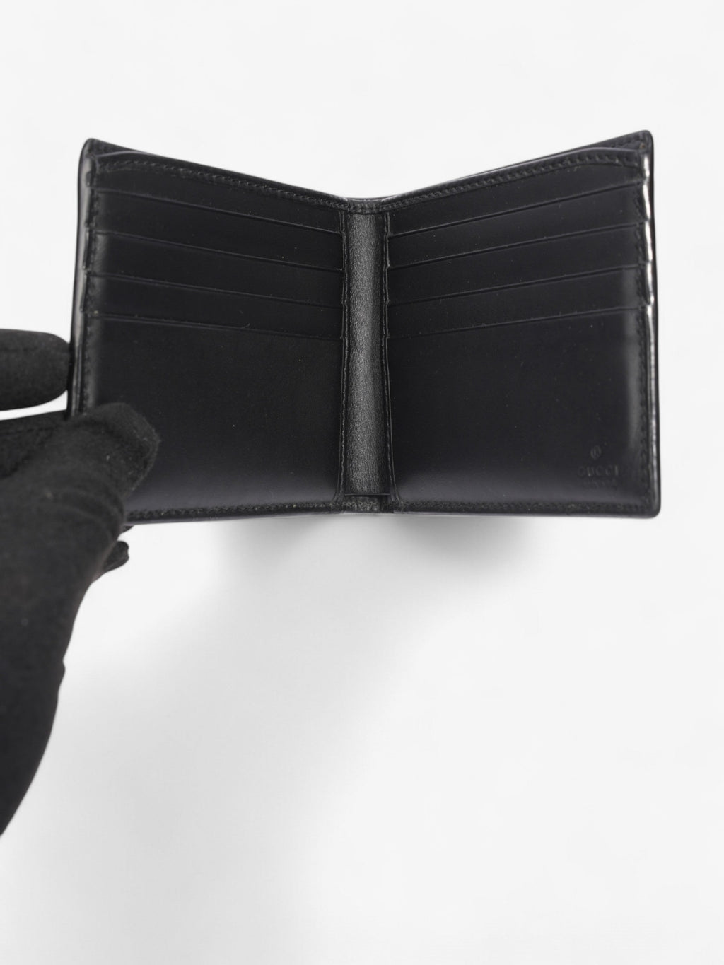 Gucci Kingsnake Print Bifold Wallet Black / Snake Canvas