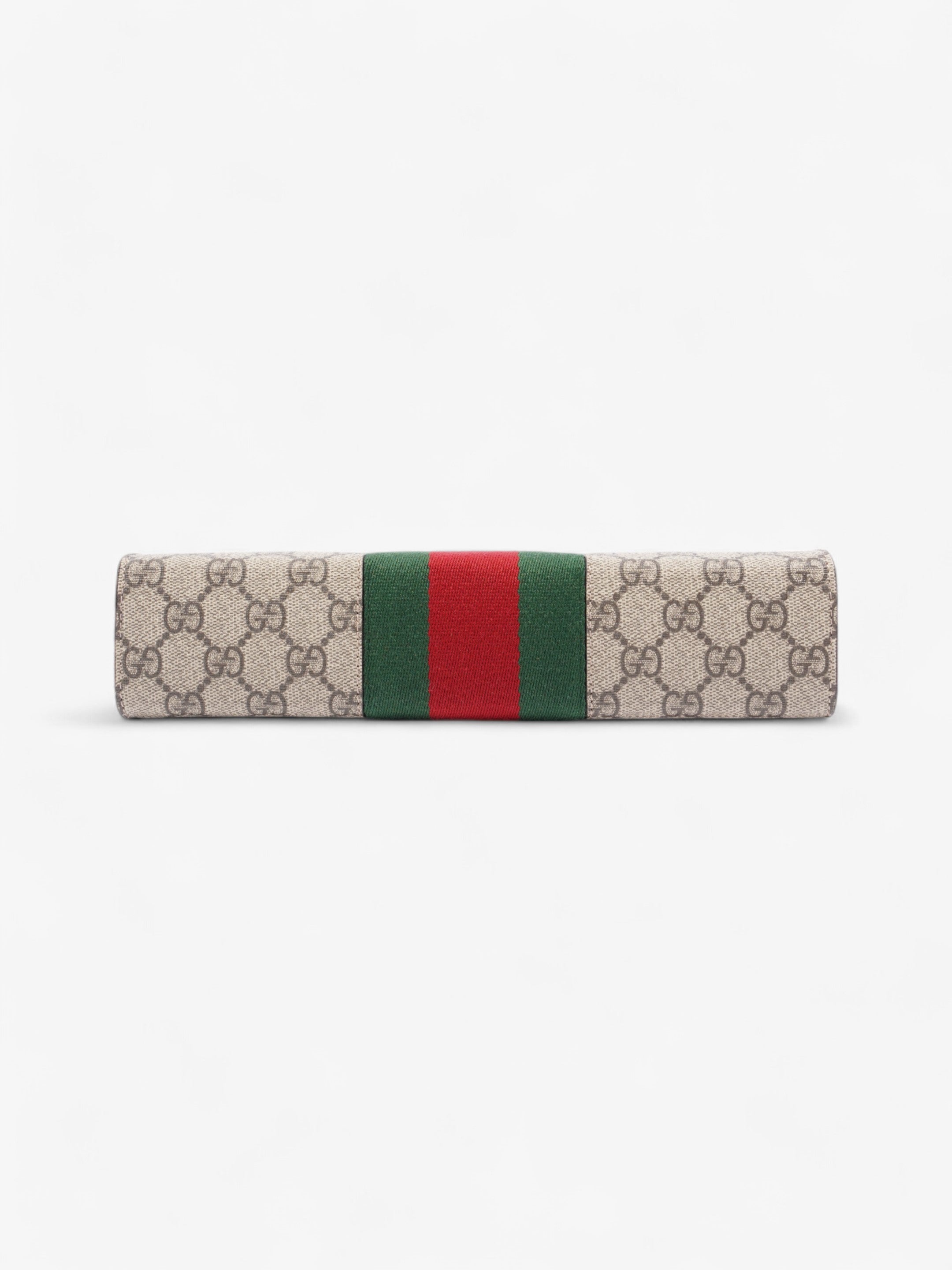 Gucci Web Clutch GG Supreme / Green / Red Canvas