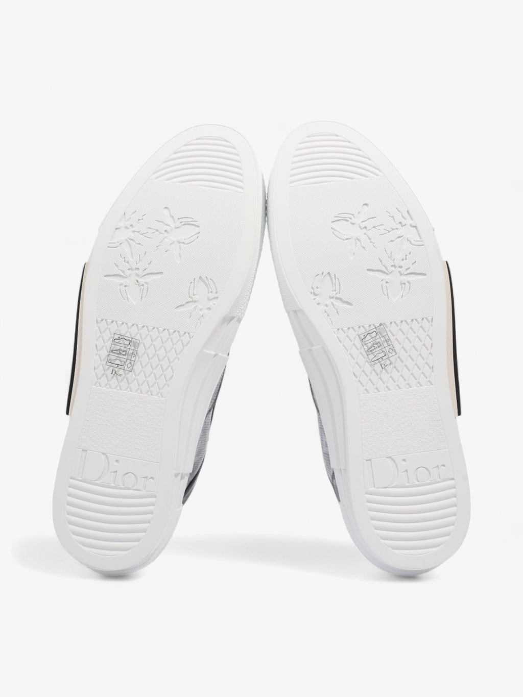 Christian Dior B23 CD Diamond Sneakers Grey / White Canvas EU 44 UK 10