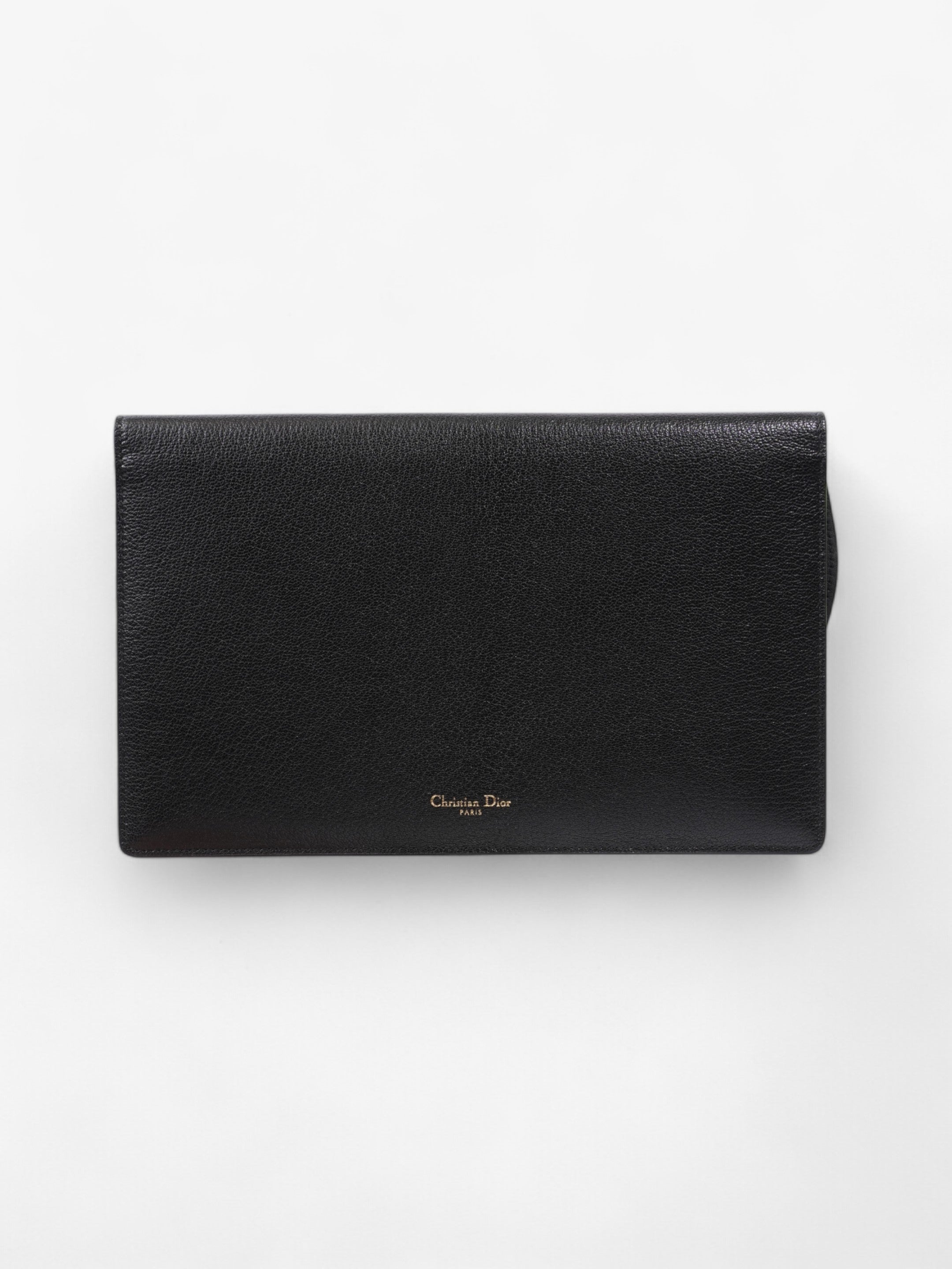 Christian Dior Saddle Pouch Black Leather