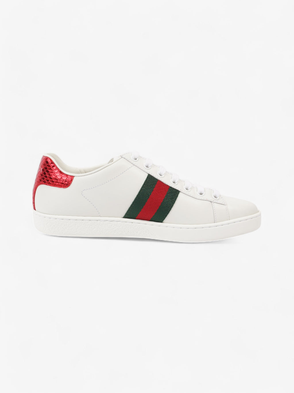 Gucci New Ace Bee Sneakers White  / Green / Red Leather EU 38 UK 5