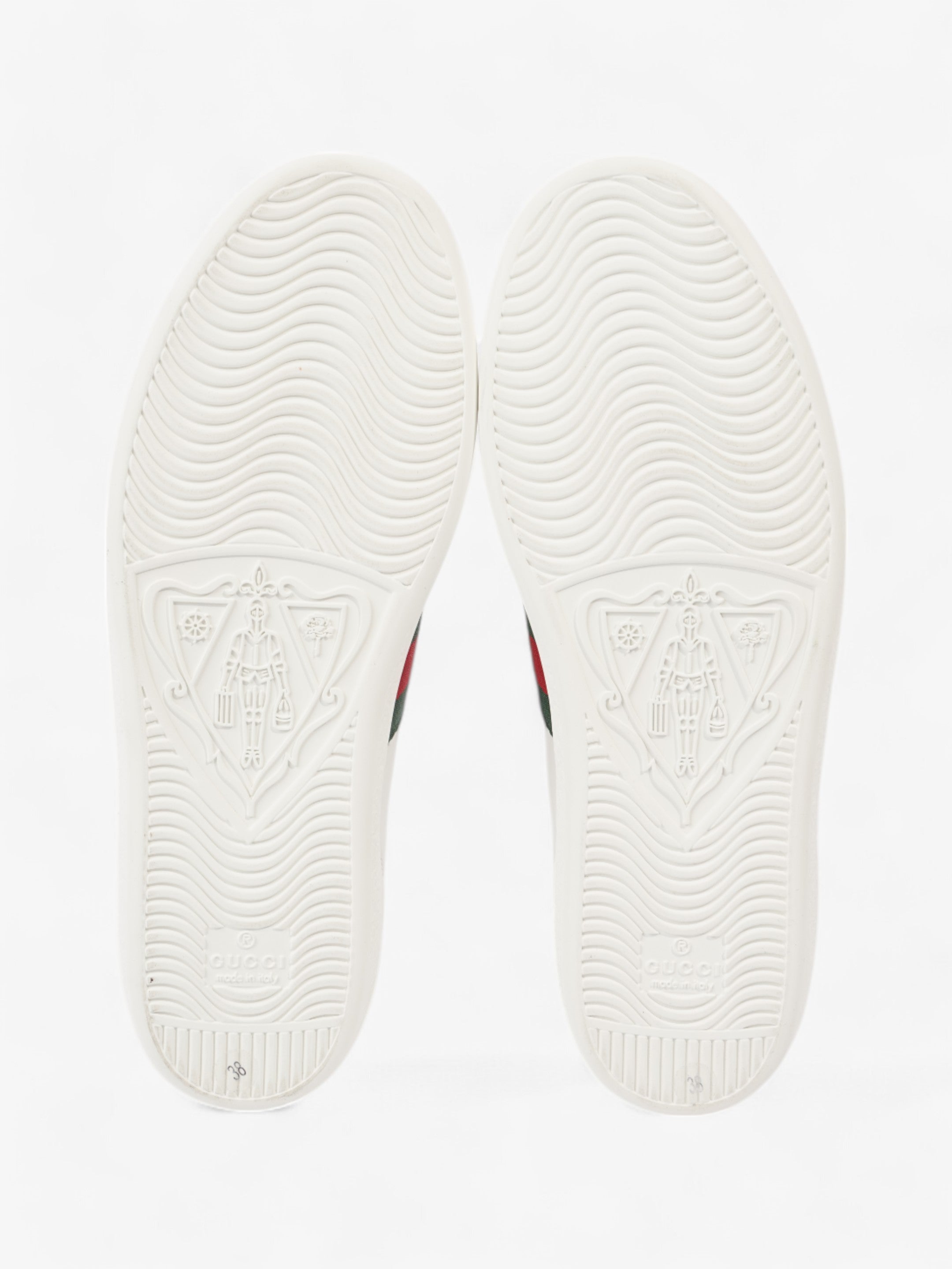 Gucci New Ace Bee Sneakers White  / Green / Red Leather EU 38 UK 5