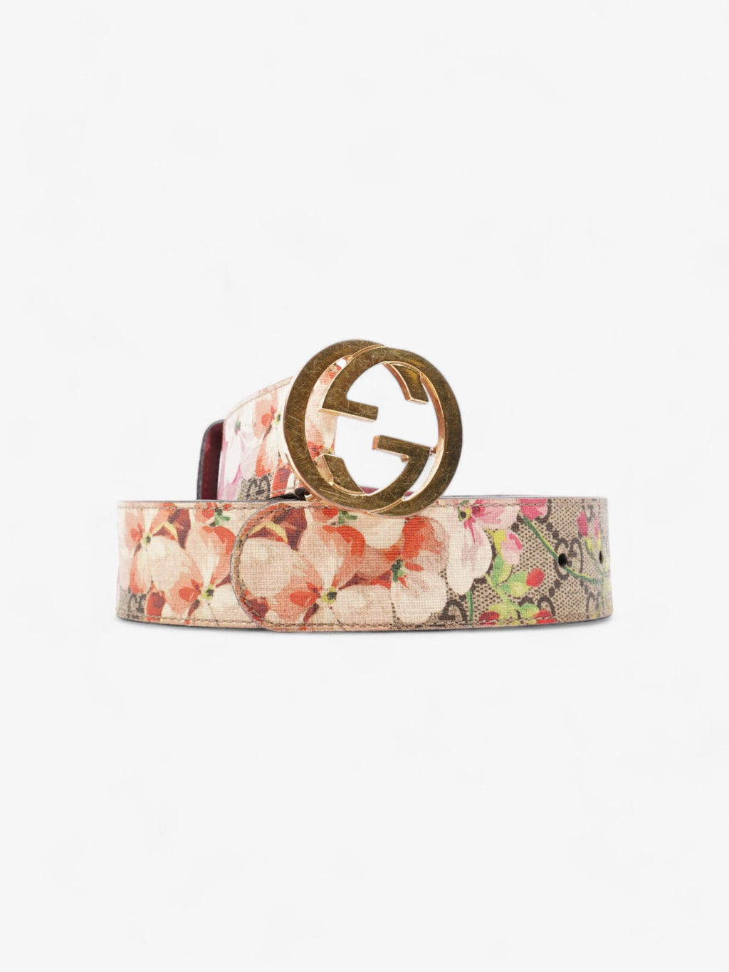 Gucci Interlocking G Belt GG Supreme Floral Coated Canvas 80cm 32"