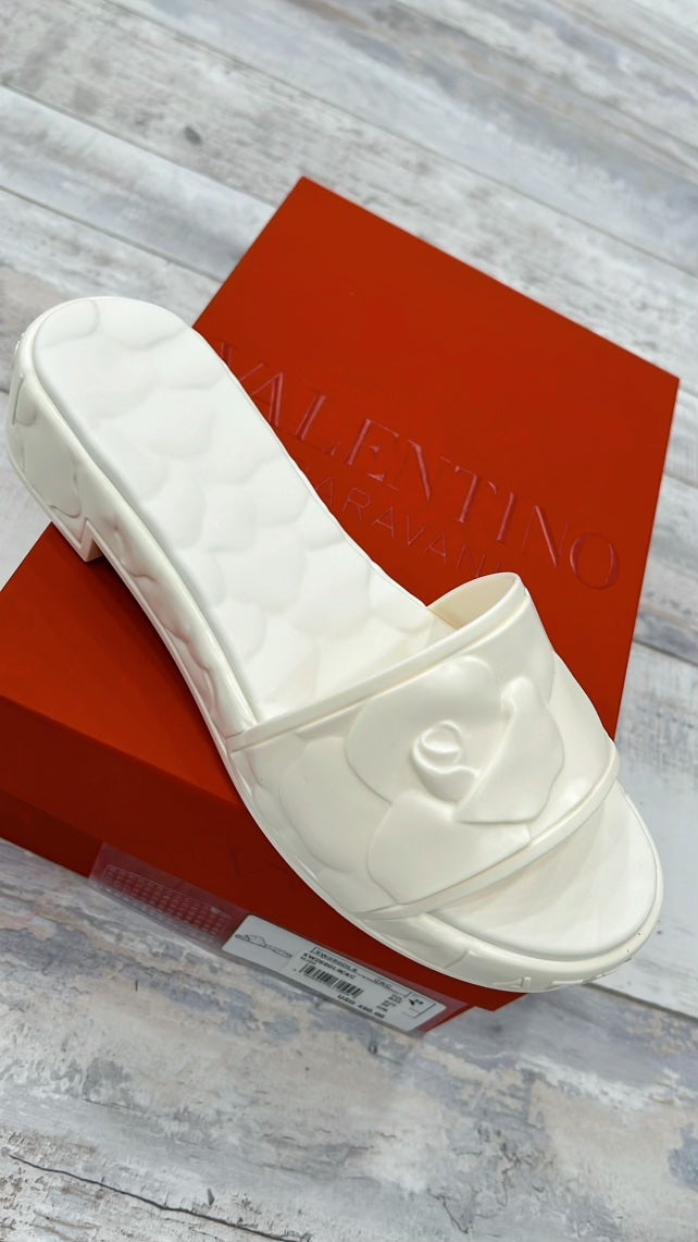 VALENTINO GARAVANI ATELIER SCULPTED PLATFORM POOLSIDE SLIDE MULES