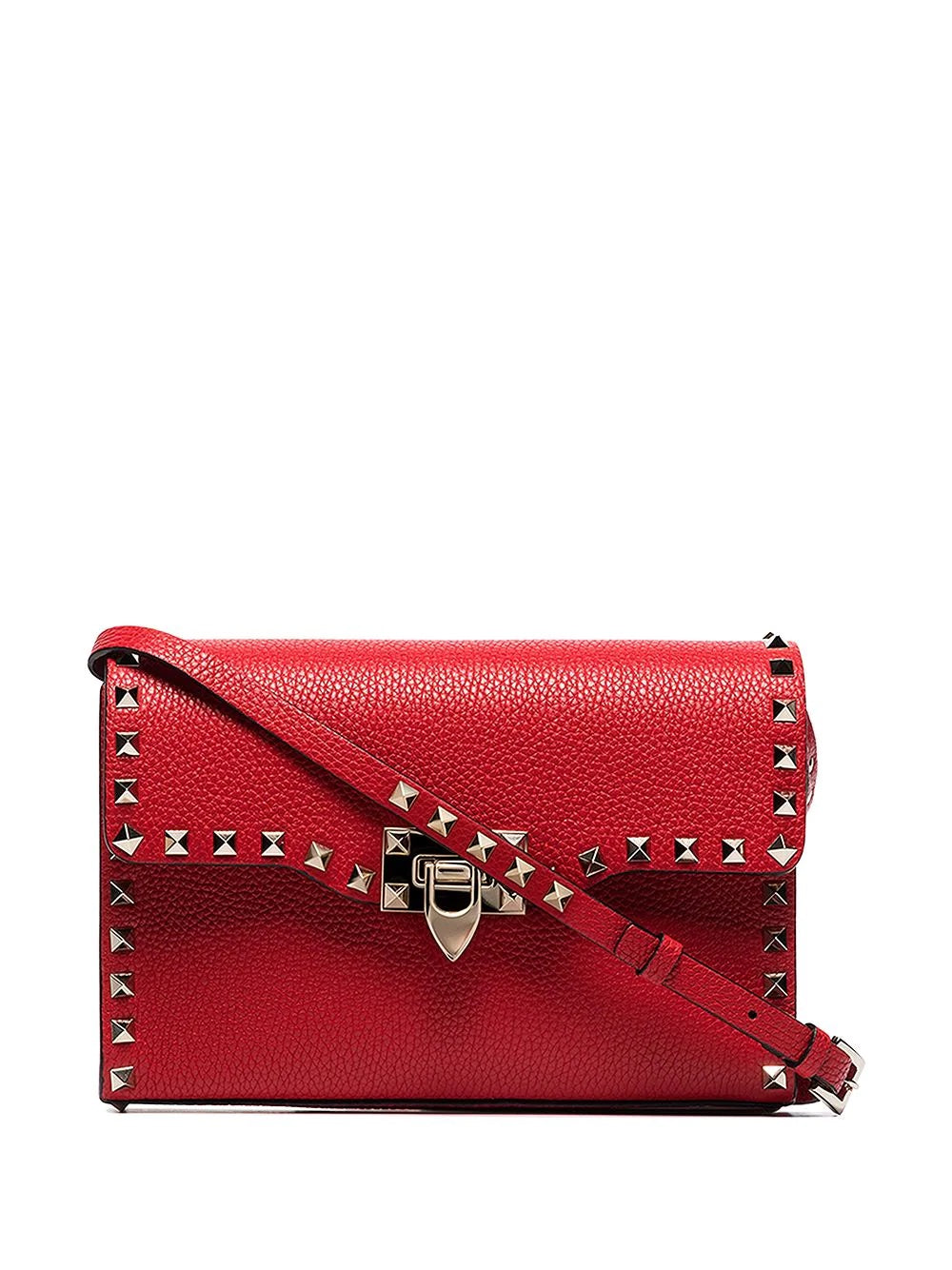 VALENTINO GARAVANI SMALL ROCKSTUD GRAINY CALFSKIN CROSSBODY BAG