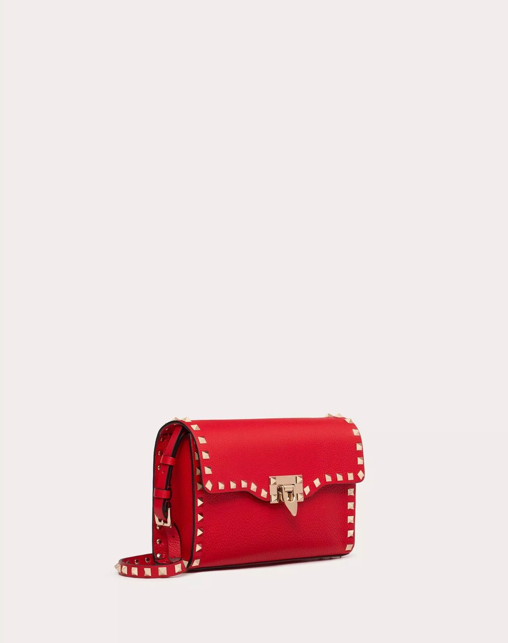 VALENTINO GARAVANI SMALL ROCKSTUD GRAINY CALFSKIN CROSSBODY BAG